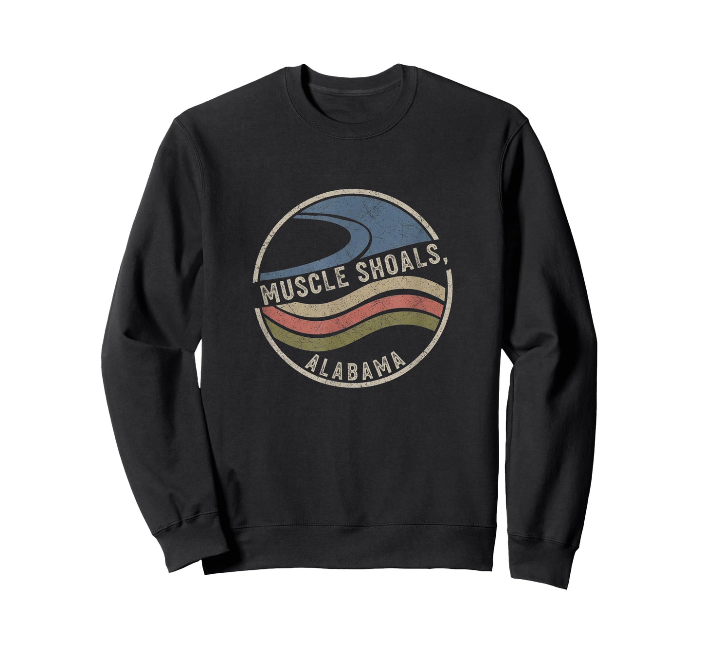 Retro Muscle Shoals Alabama Drawing Art Design T-Shirt