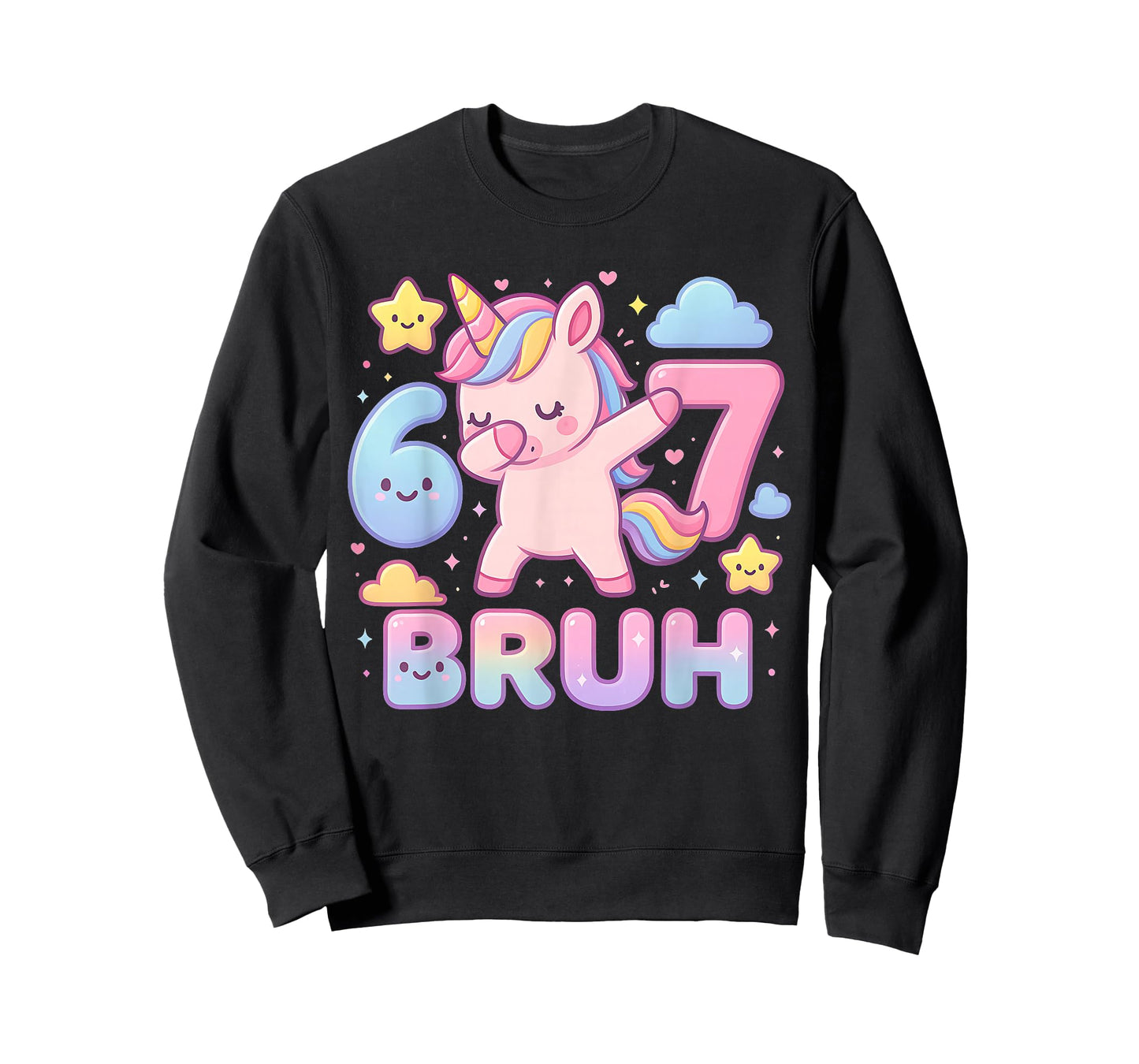 67 Unicorn for Girls Six Seven Bruh Meme Brainrot Funny Boys T-Shirt