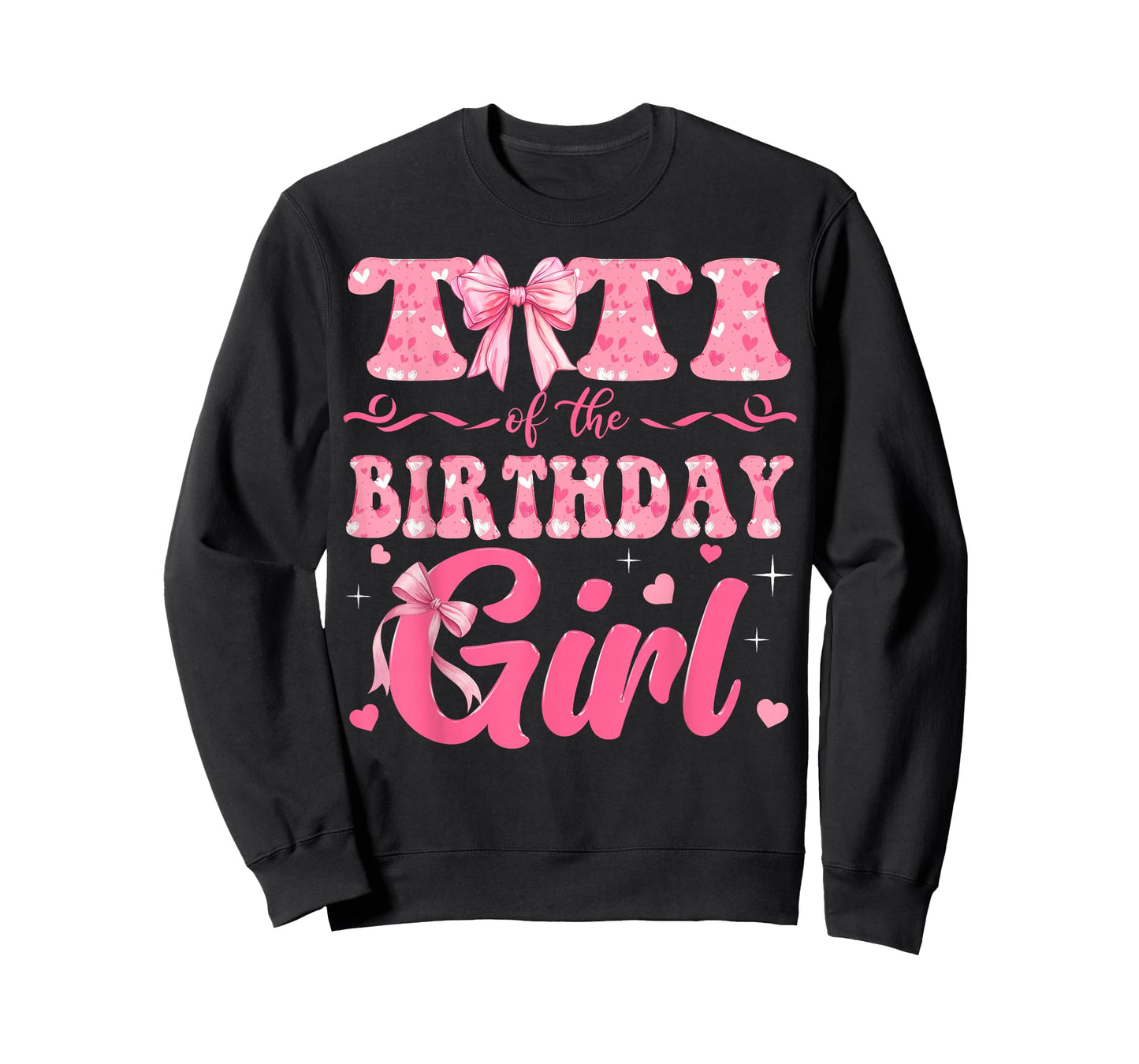 Titi of The Birthday Girl Family Pink Coquette Bow T-Shirt