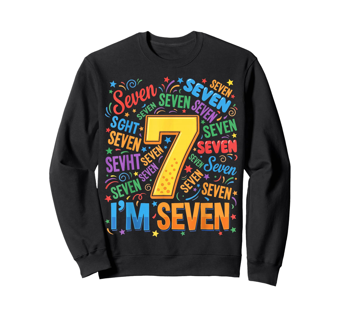 7th Birthday Shirt Boy 7yr Seven 7 Year Old Girls Kids T-Shirt