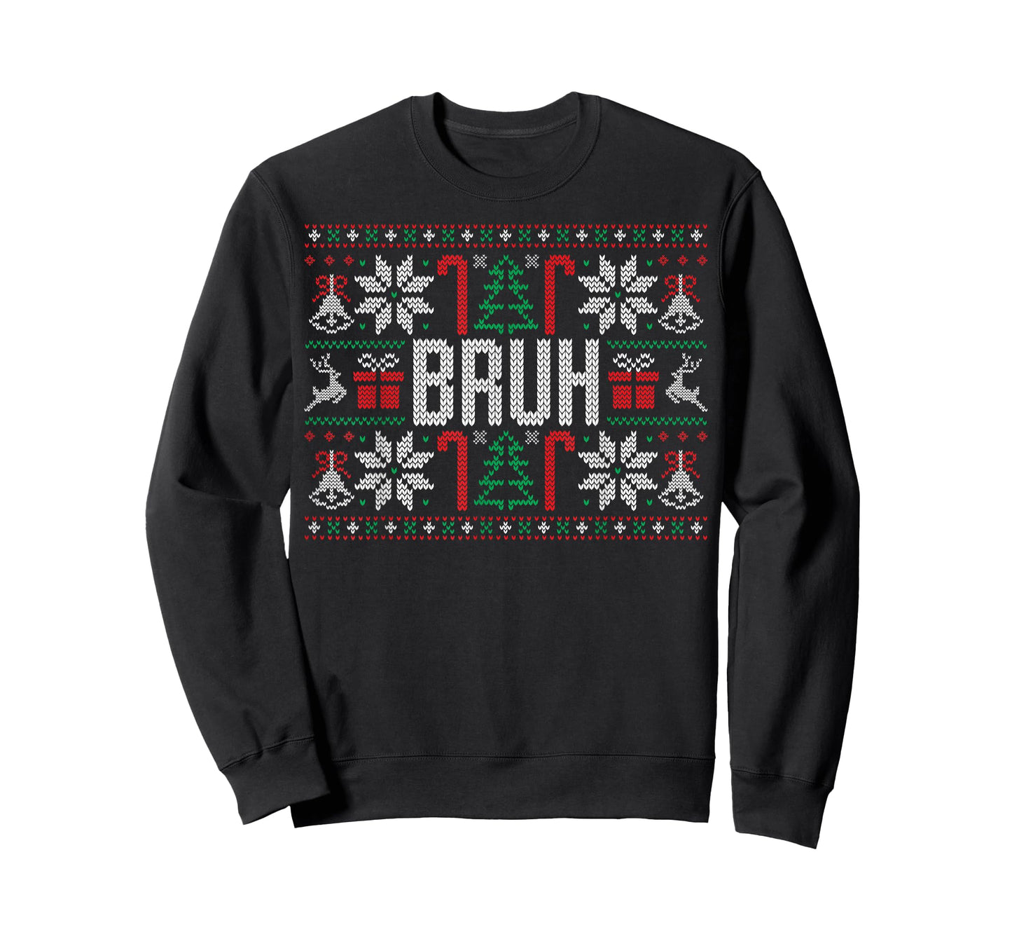 Bruh Funny Ugly Christmas Teens Boys Kids Xmas Pajamas T-Shirt