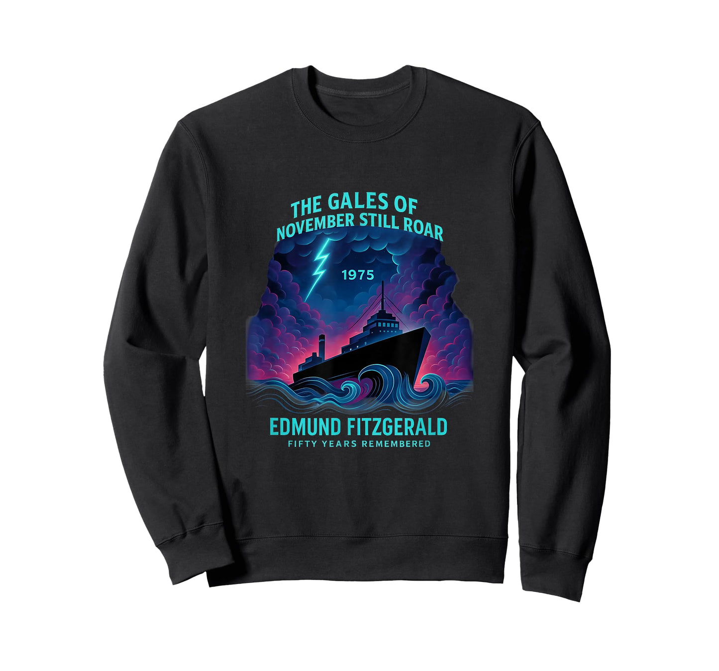 Edmund Fitzgerald 50 Years Remembered Great Lakes Tribute T-Shirt
