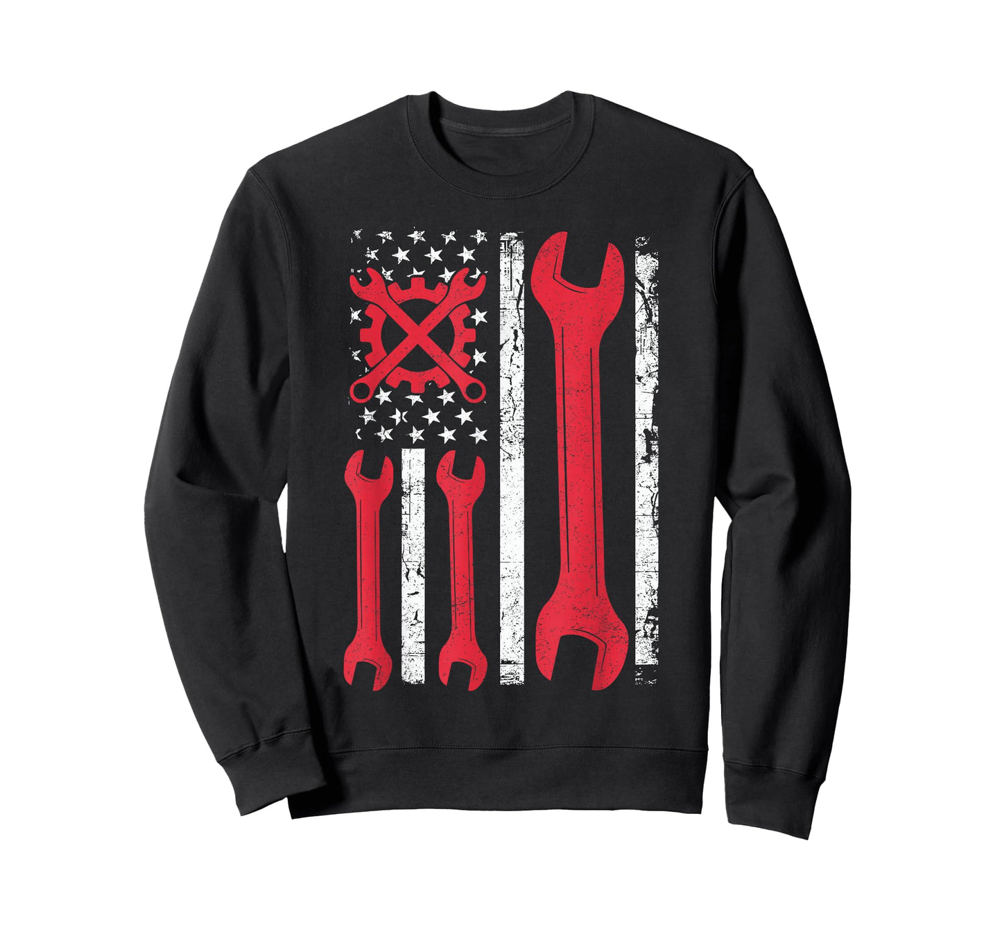 Machanic Flag Patriotic Car for Auto Enthusiasts Mechanics T-Shirt