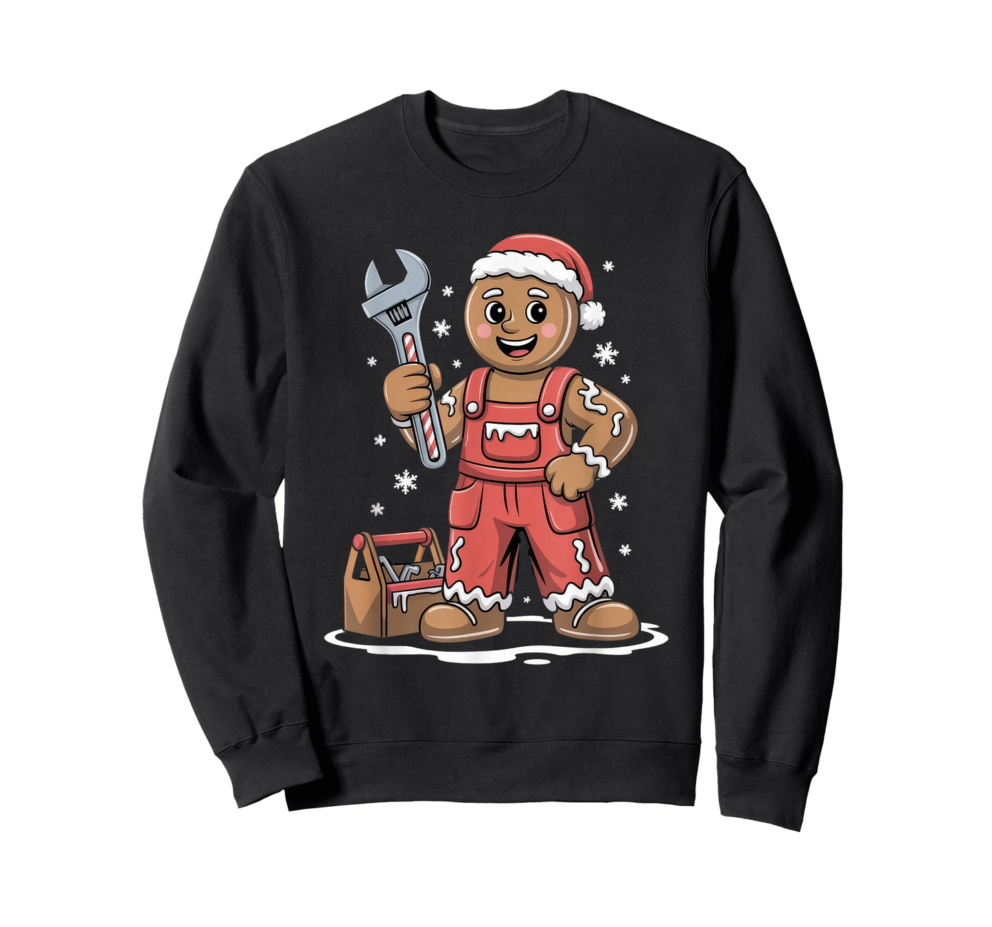 Gingerbread Man Fixer Christmas Mechanic Handyman T-Shirt