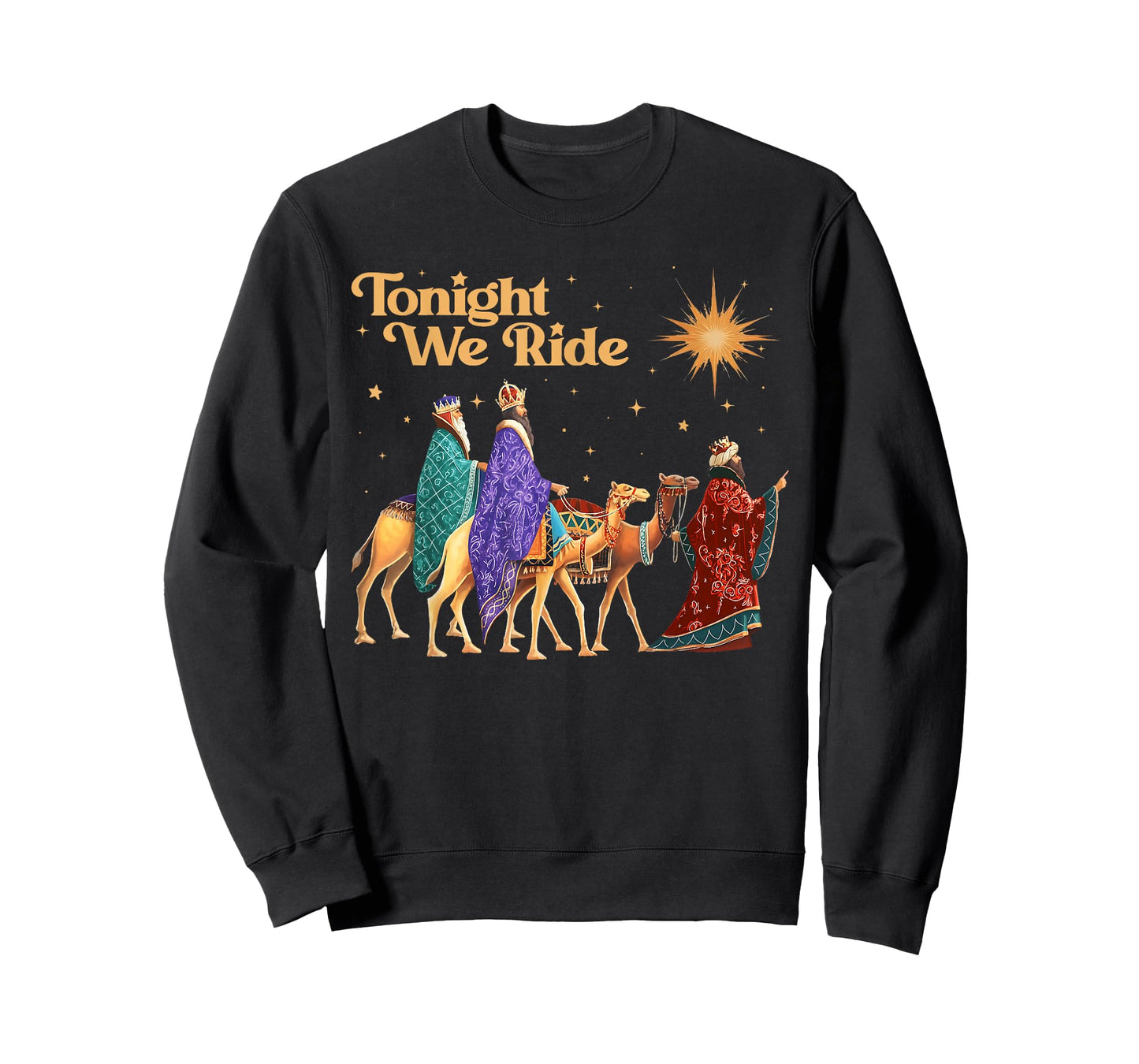 Tonight We Ride Christmas, 3 Wise Men, Christian Christmas T-Shirt
