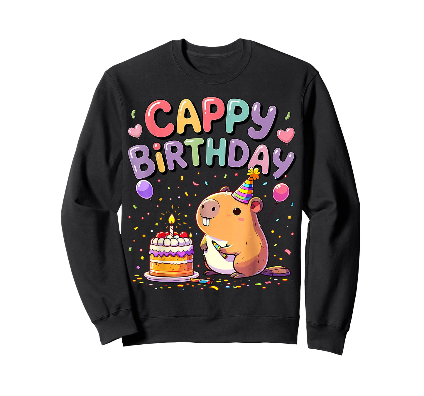 Cappy Birthday Capybara Lovers Girl Boy Happy Birthday Party T-Shirt