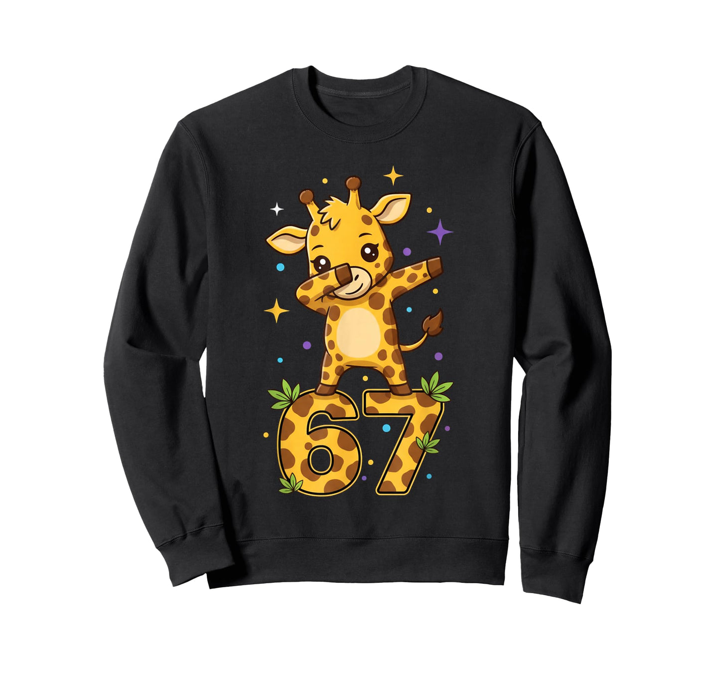 Dabbing Giraffe 67 Funny Six Seven Gen Z Slang Meme Cute T-Shirt