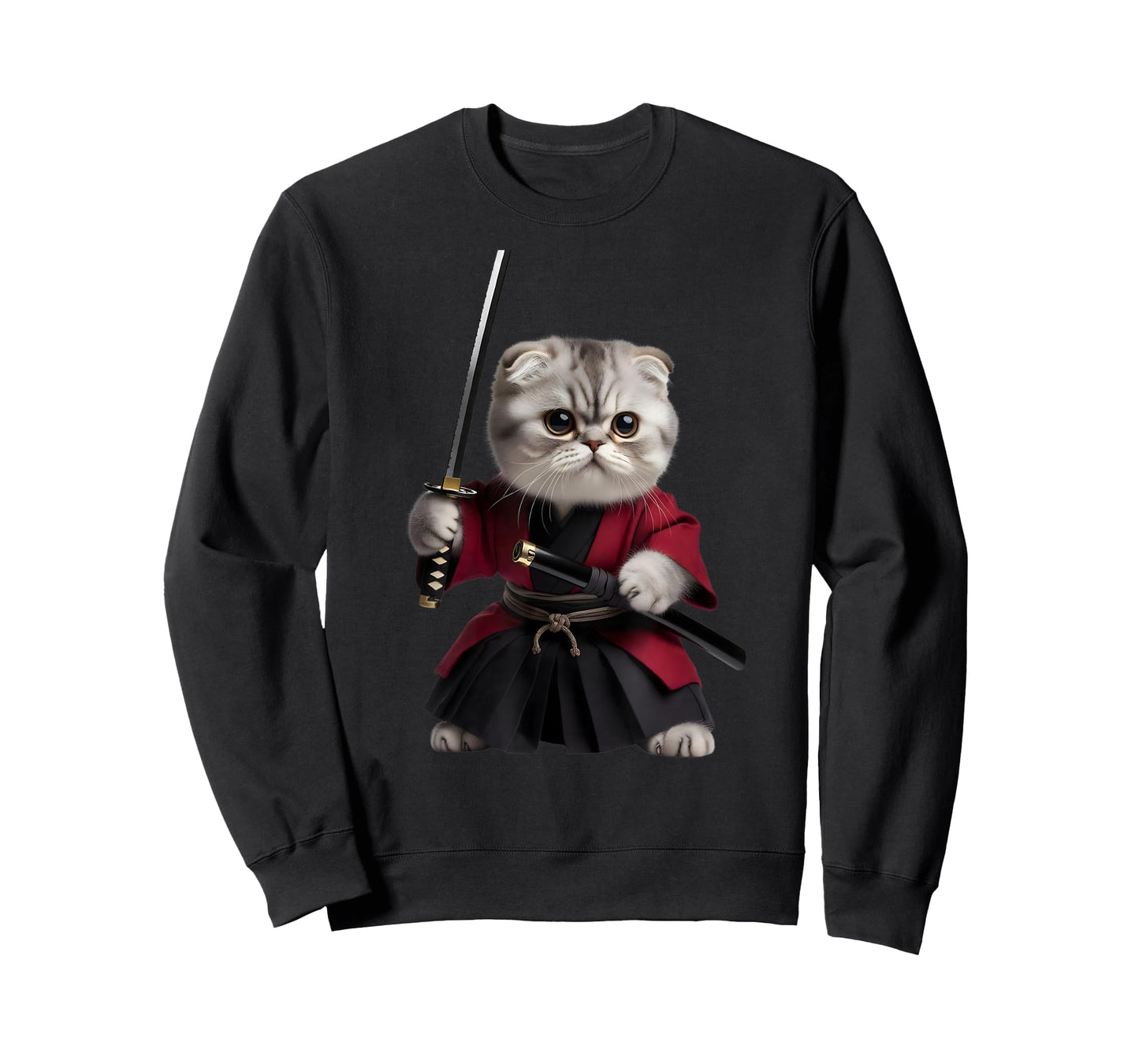 Scottish Fold Cat Samurai T-Shirt