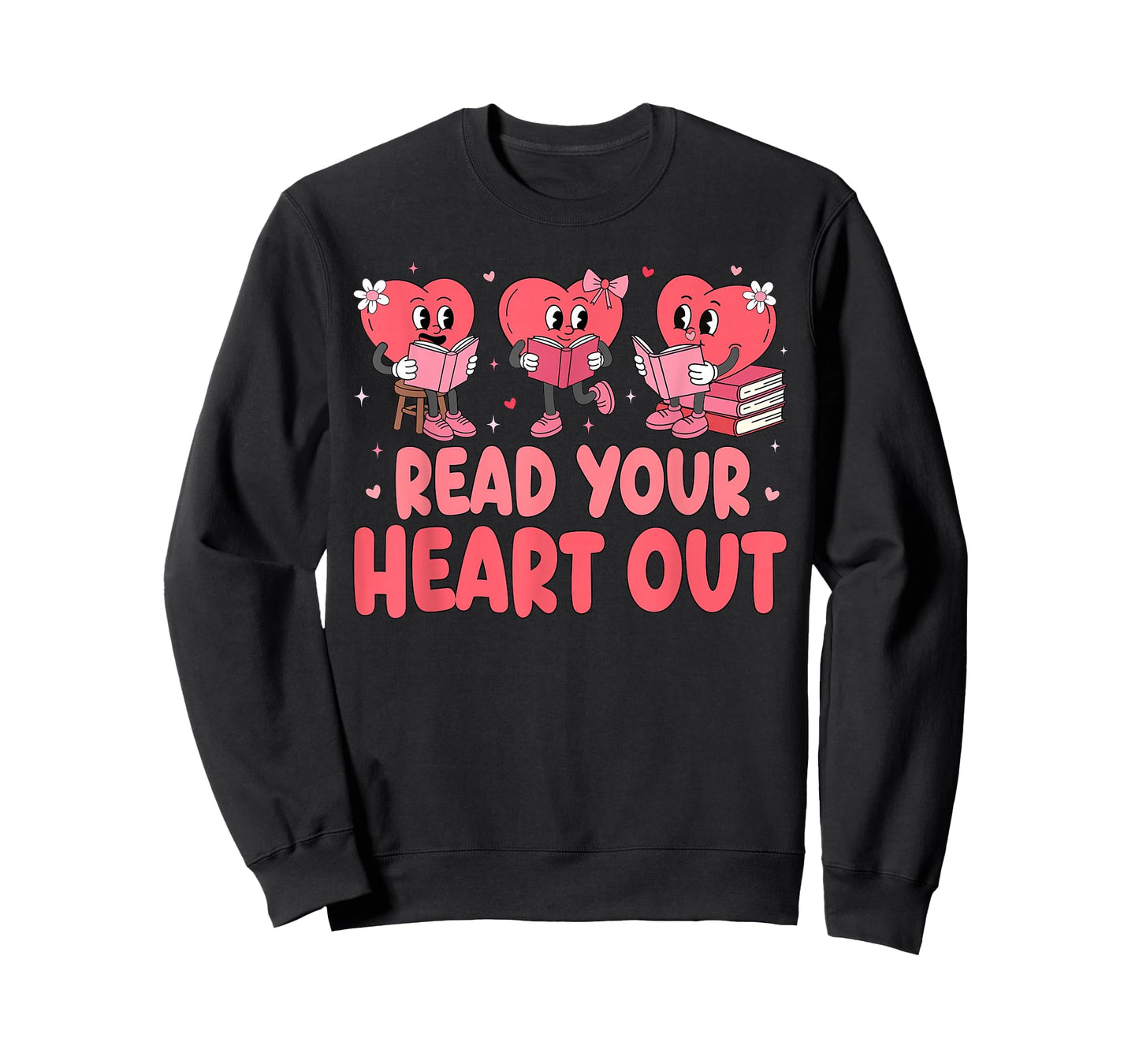 Valentine Day Book Read Your Heart Out Lovers Teacher Kids T-Shirt
