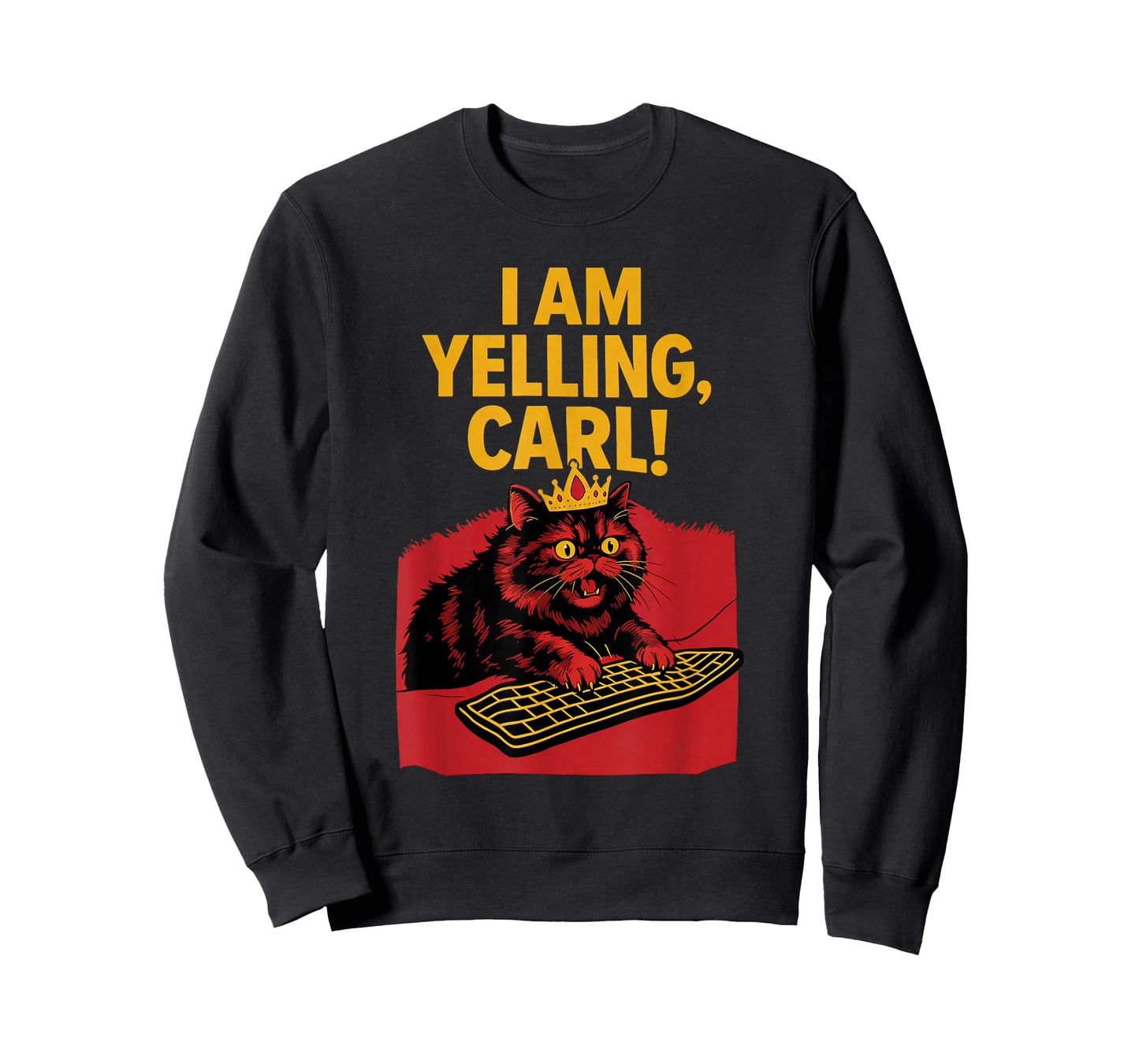 I Am Yelling Carl Screaming Cat Meme Graphic T-Shirt
