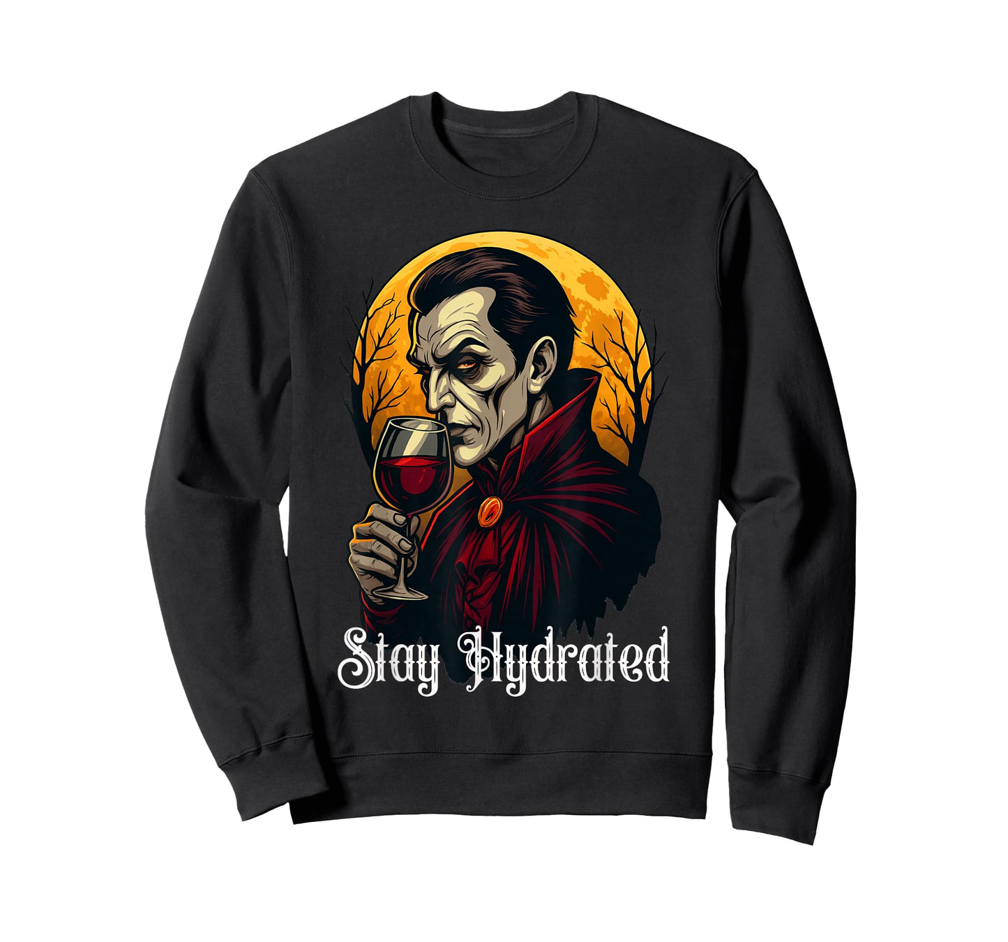 Stay Hydrated Vampire Funny Dracula Glass of Blood Halloween T-Shirt