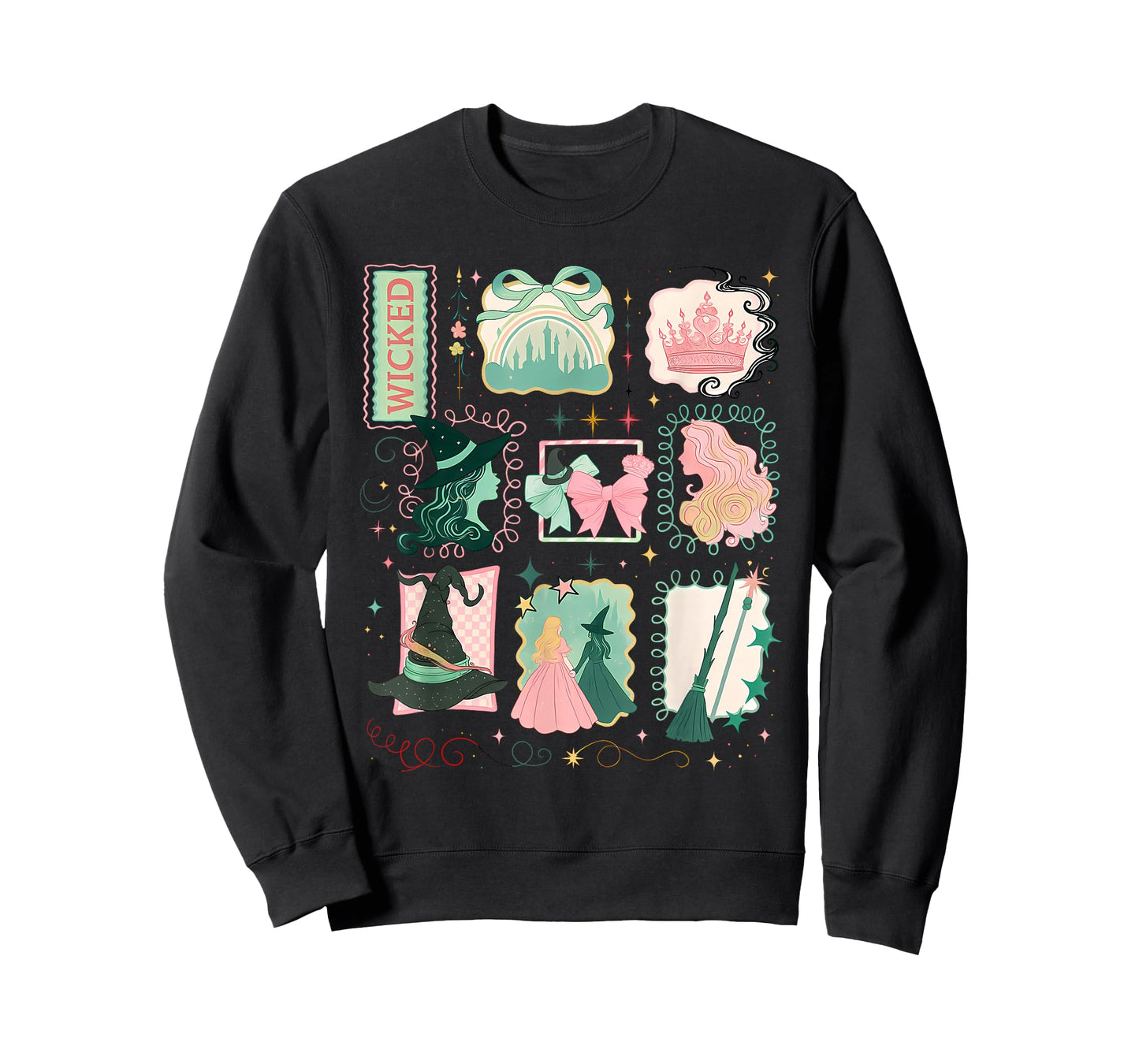 Retro Wicked Stamps Christmas Vibes Clothing T-Shirt