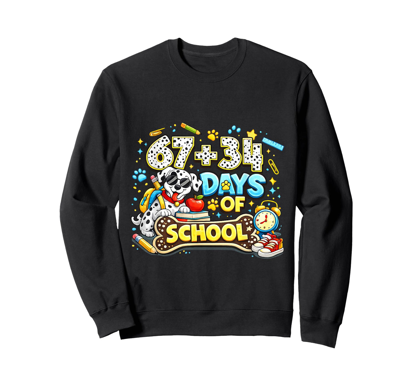 67+34 Days of School Graphic T-Shirt