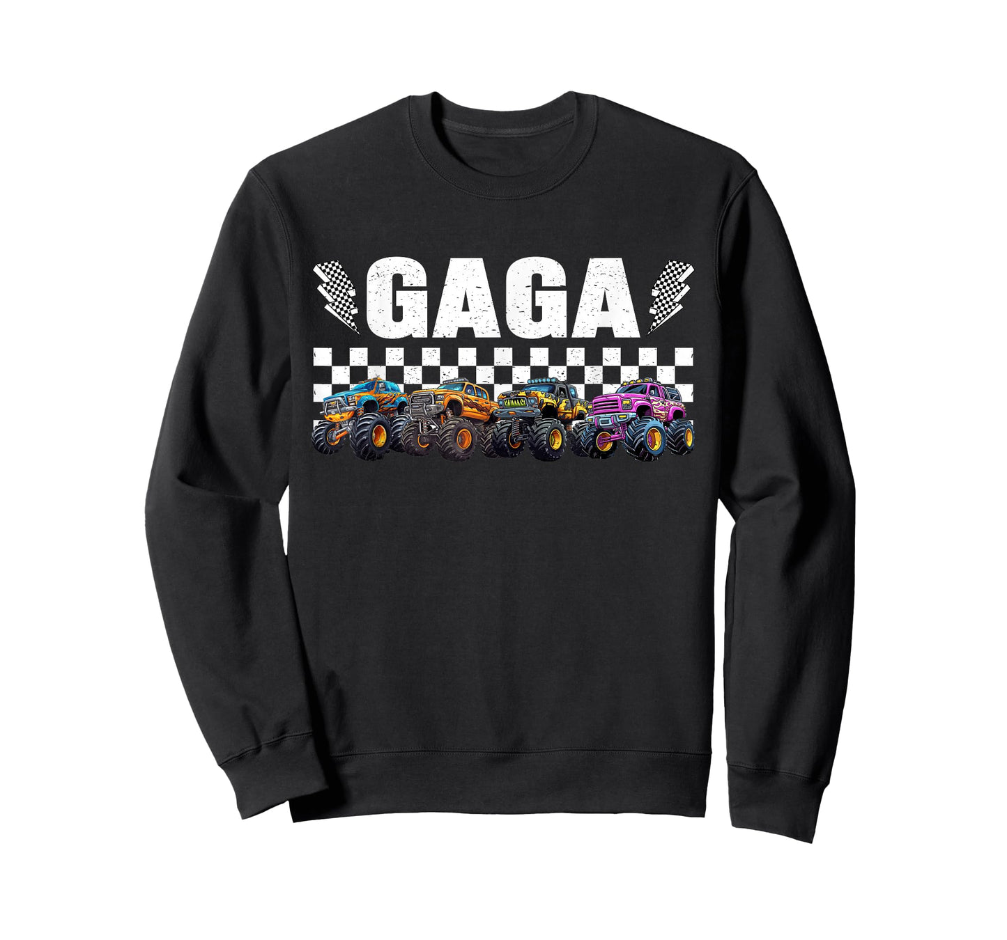 Gaga Retro Monster Truck Family Crew Birthday Matching T-Shirt