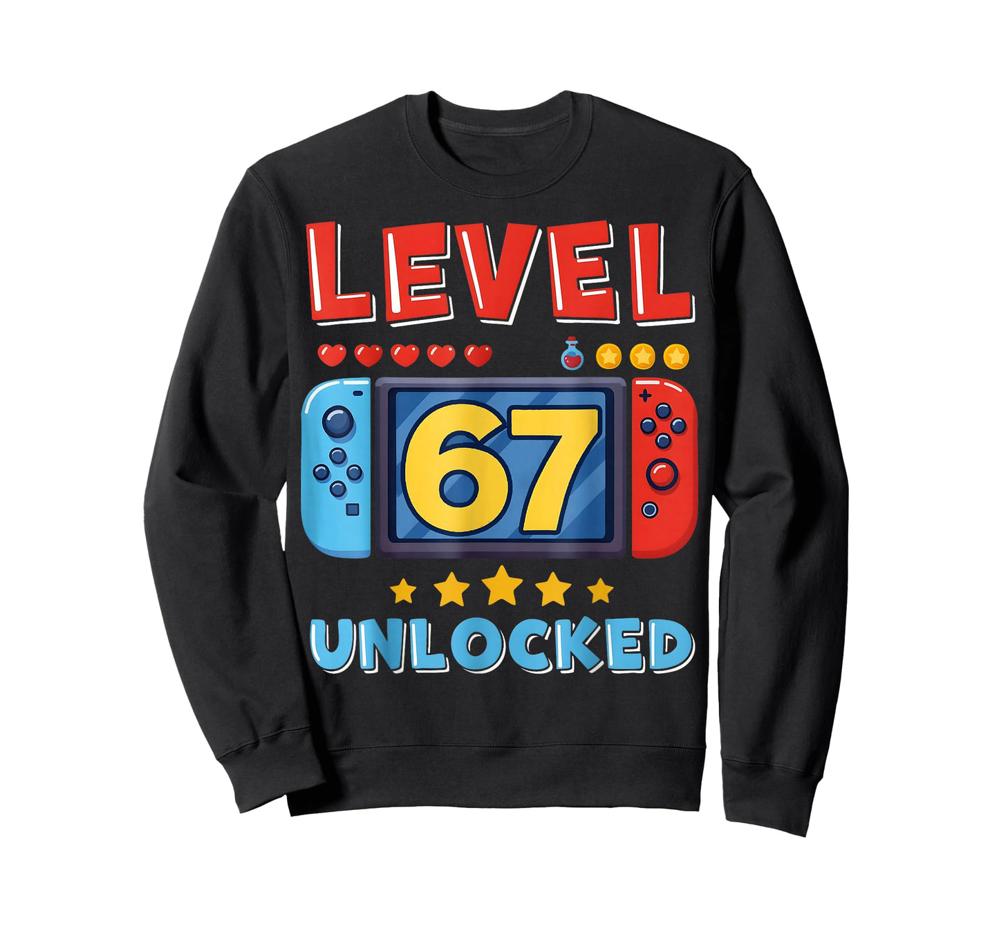Level 67 Unlocked Gamer Birthday Boy Gift for Boys Kids T-Shirt