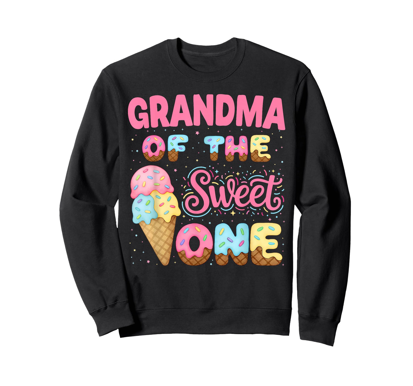 Grandma of The Sweet One Ice Cream Matching Birthday Family T-Shirt