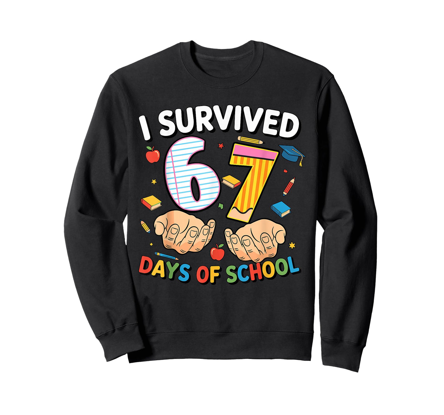 I Survived 67 Days of School Cool Teacher Design T-Shirt