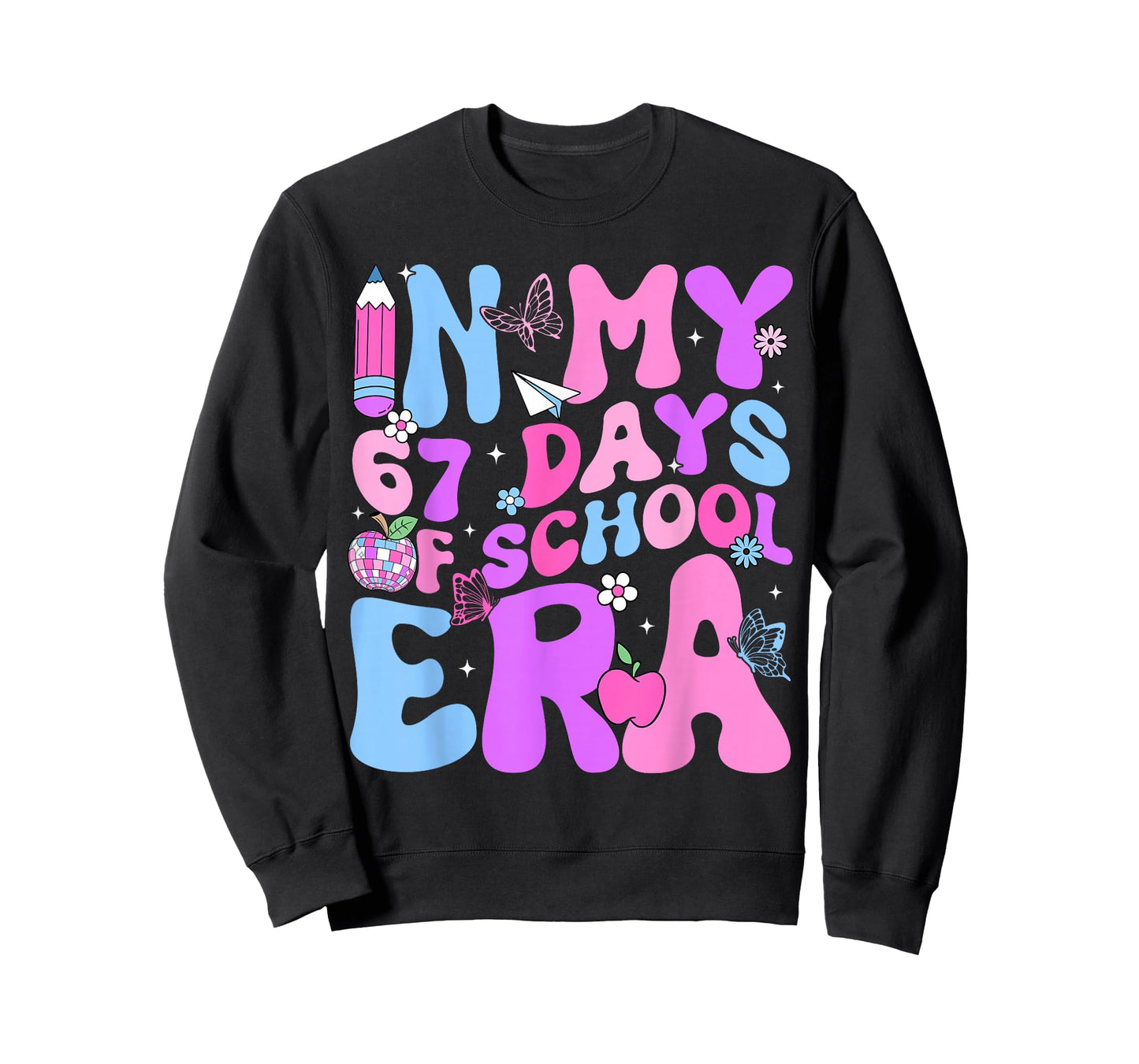 in My 67 Days of School 67th Day Era Meme Slang Boy Girl T-Shirt