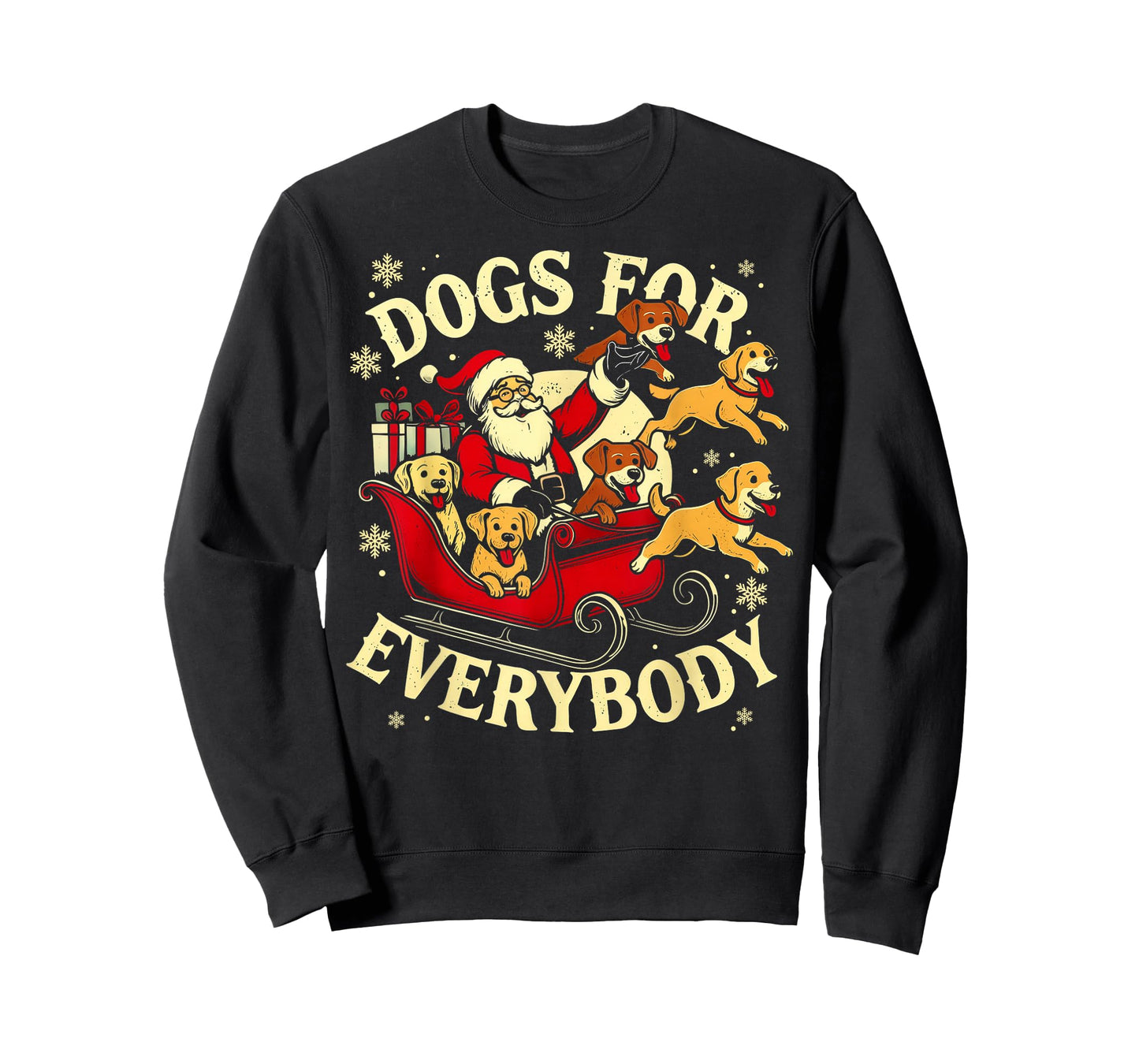 Dogs for Everybody Santa Funny Christmas Dog Mom Dog Dad T-Shirt