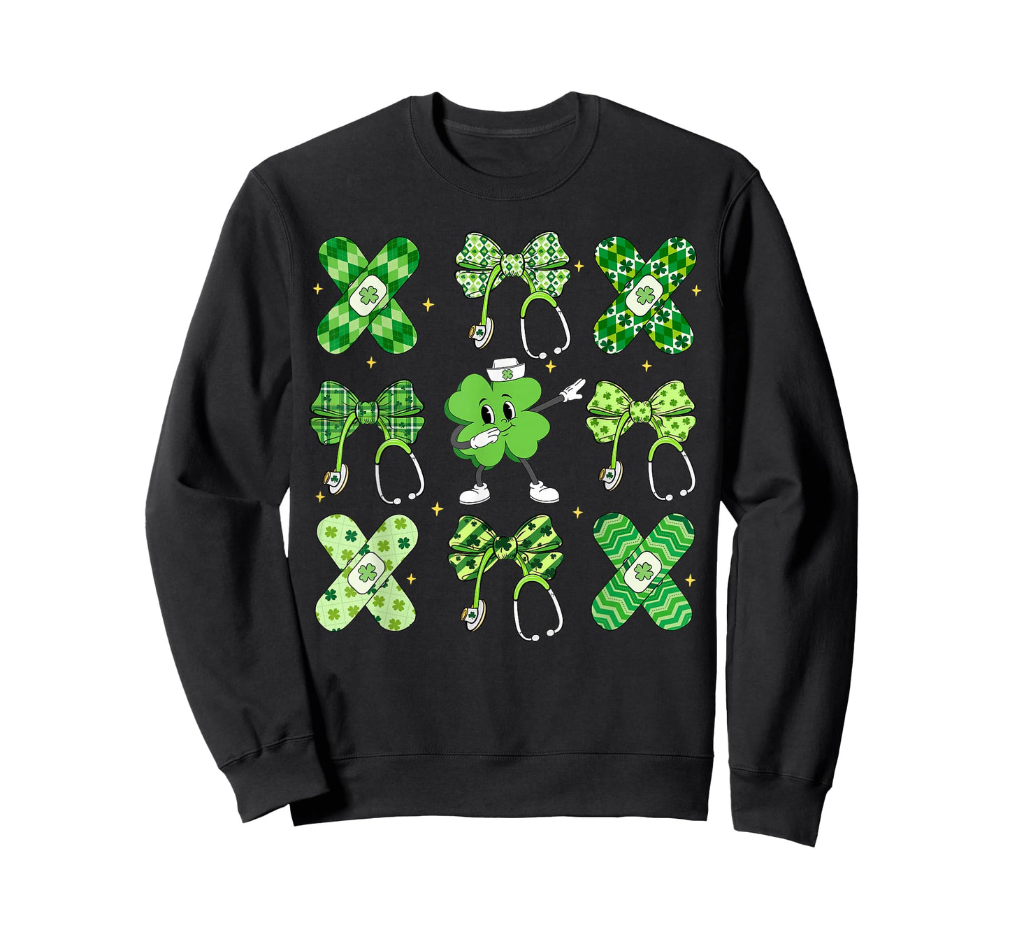 Nurse Coquette Lucky Shamrock Charm Patrick's Day Nursing T-Shirt
