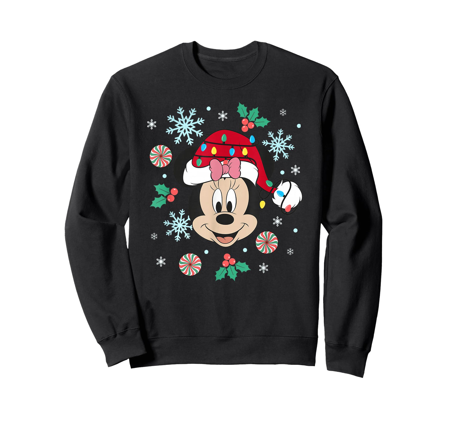 Disney Minnie Mouse Christmas Ornaments Big Face T-Shirt
