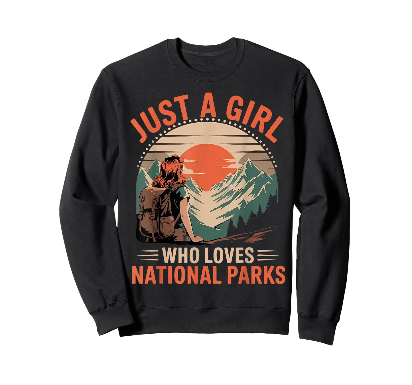 Just A Girl Who Loves National Parks Vintage Retro T-Shirt