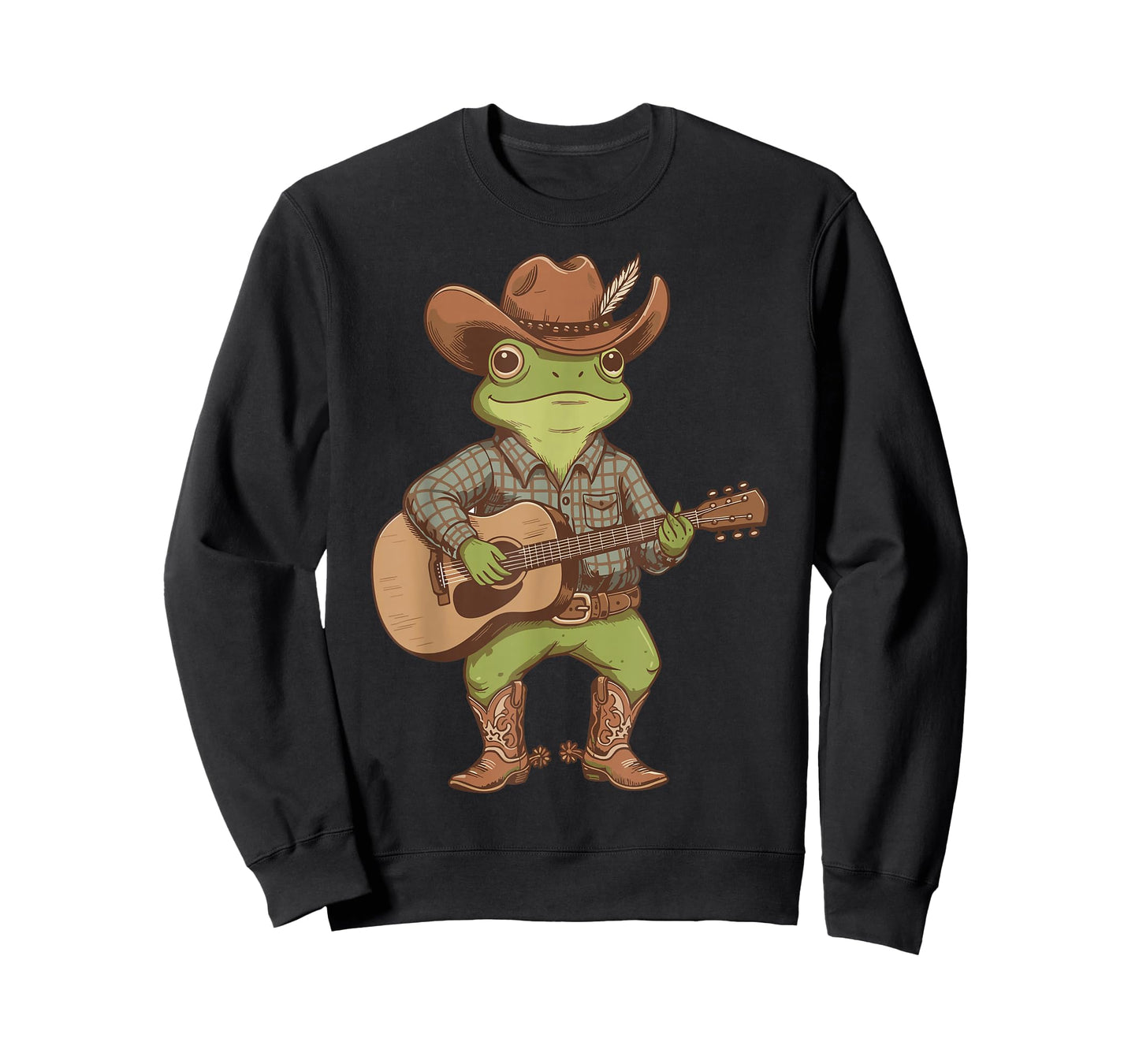 Boys Cowboy Frog Shirt Cowgirl Guitar Country Music Lovers T-Shirt
