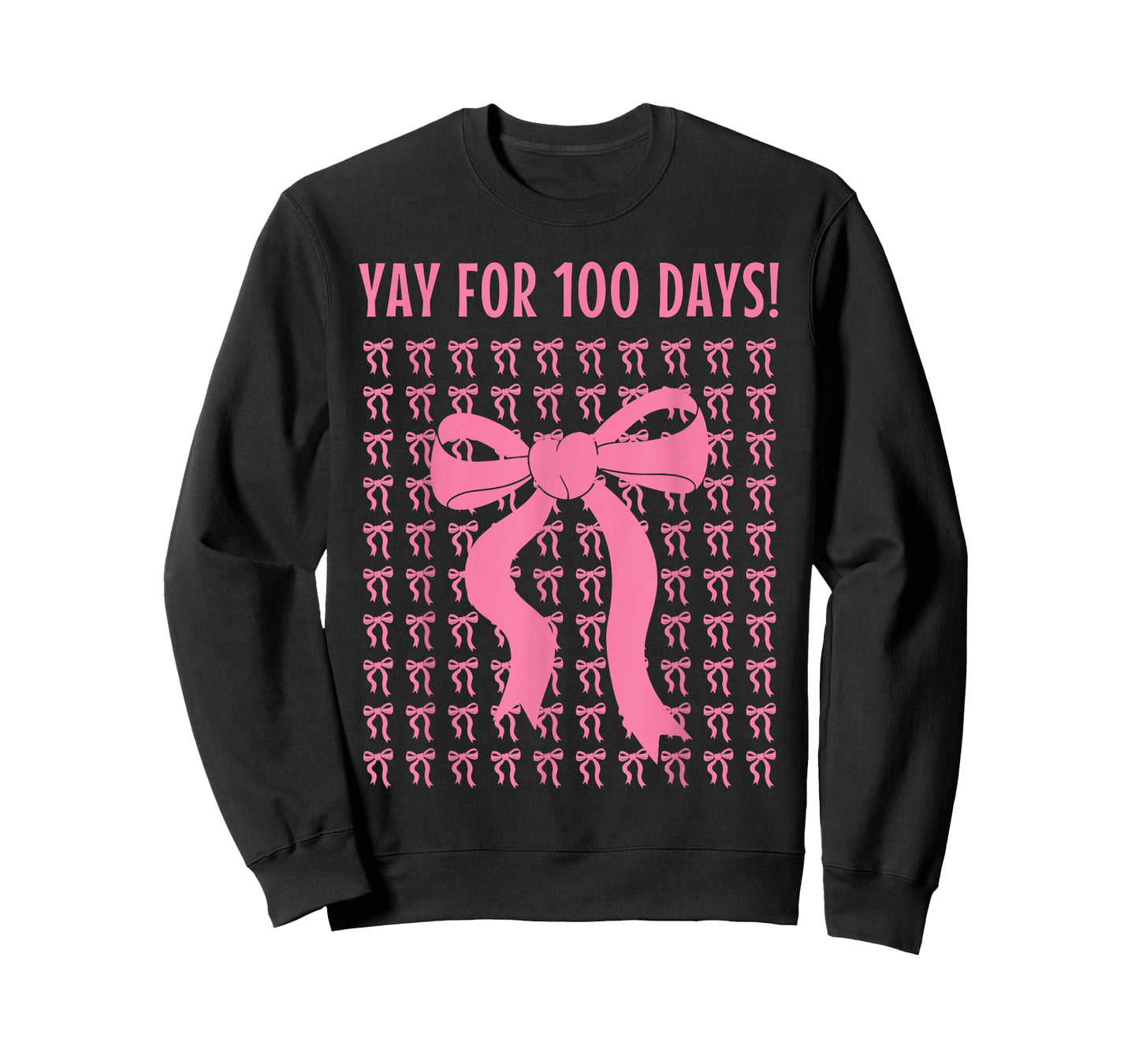 Yay for 100 Days of School Pink Bows Celebration T-Shirt
