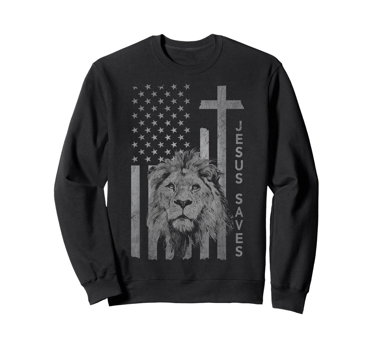 Jesus Saves American Flag Cross Christian T-Shirt