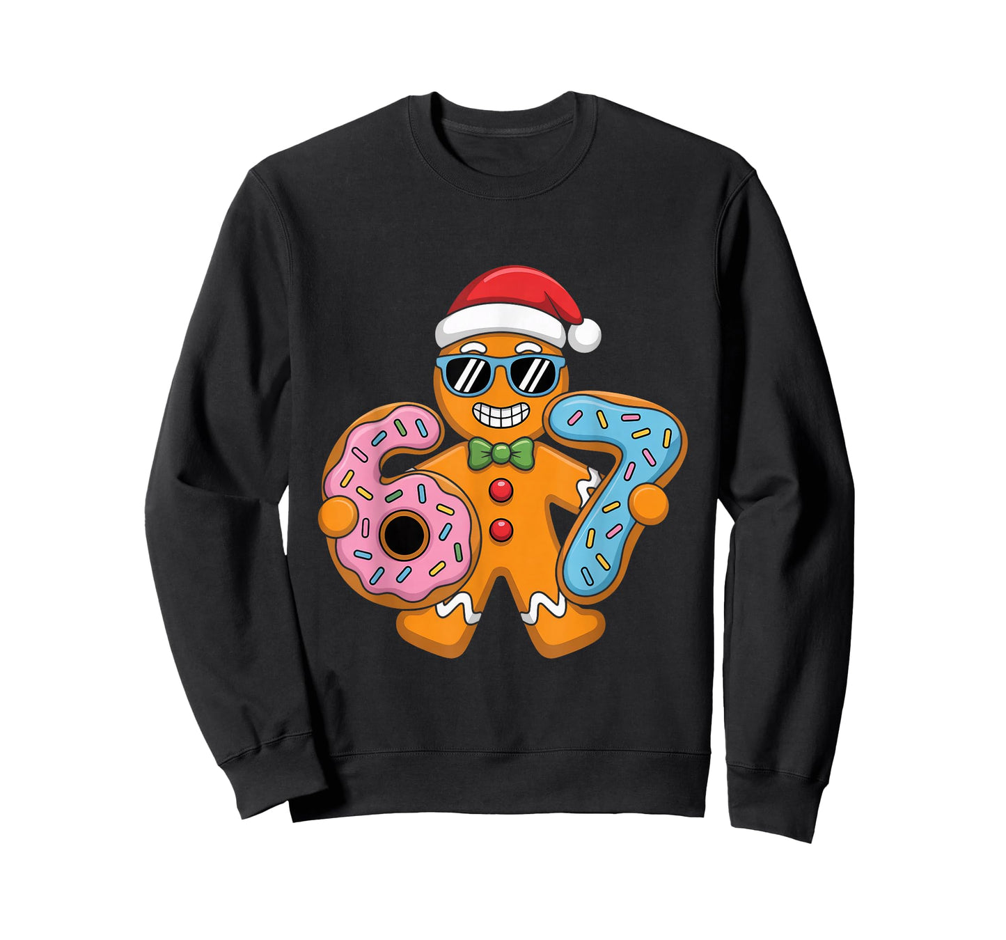 Gingerbread Six Seven 67 Christmas Meme Drip T-Shirt