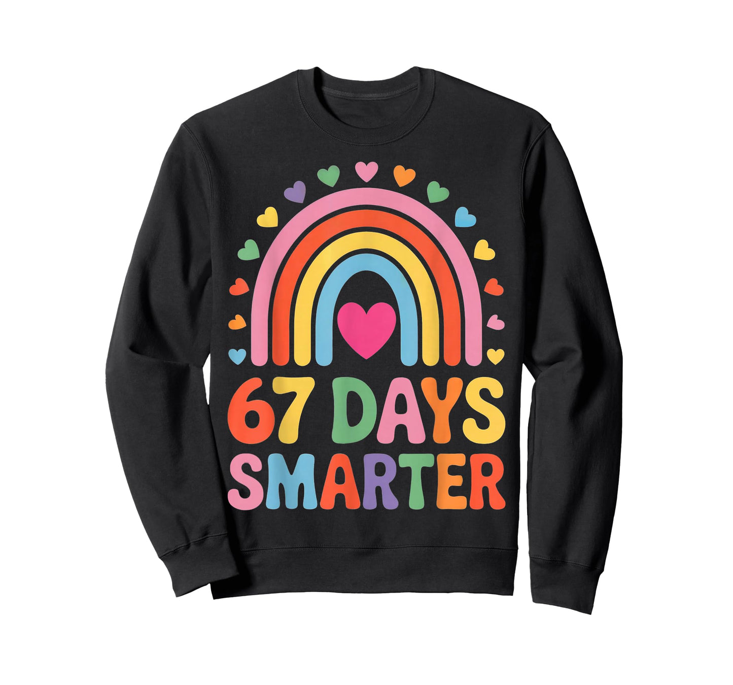 67 Days Smarter Rainbow for Back to School Kids T-Shirt