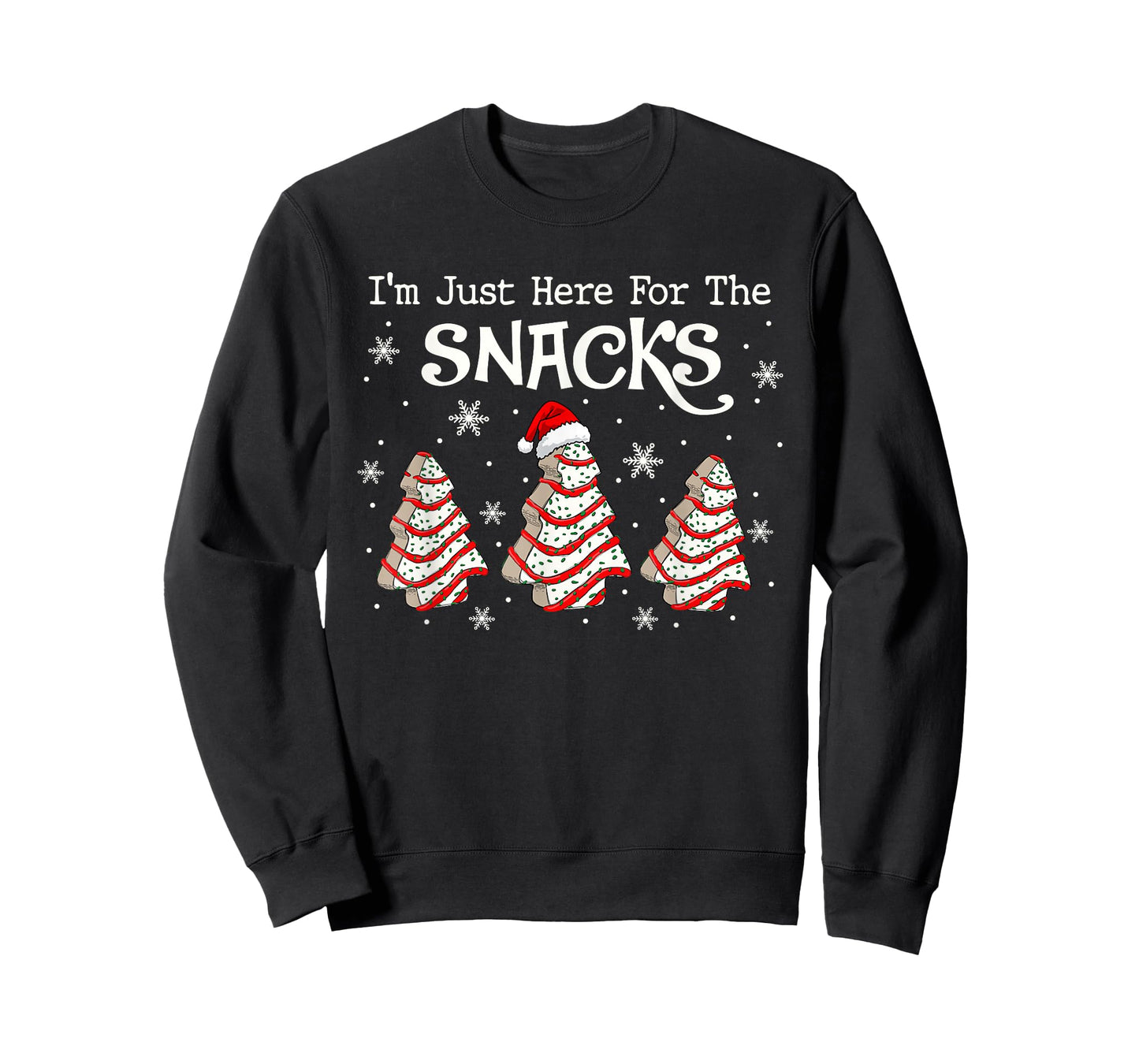 I'm Just Here for The Snacks Christmas Cakes Debbie Becky T-Shirt