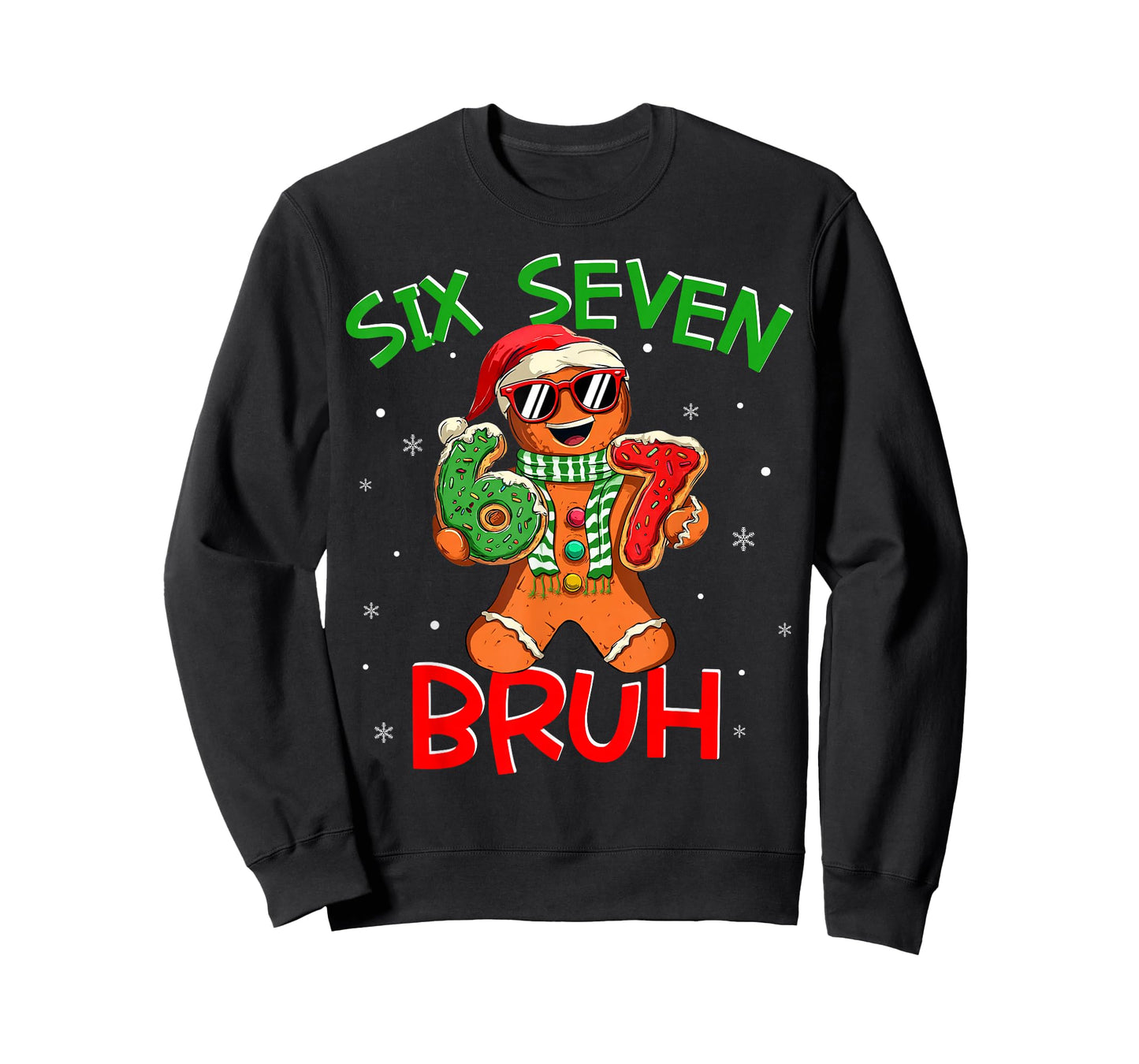 67 Christmas 6 7 Meme Gingerbread Man Xmas Pajamas Holiday T-Shirt
