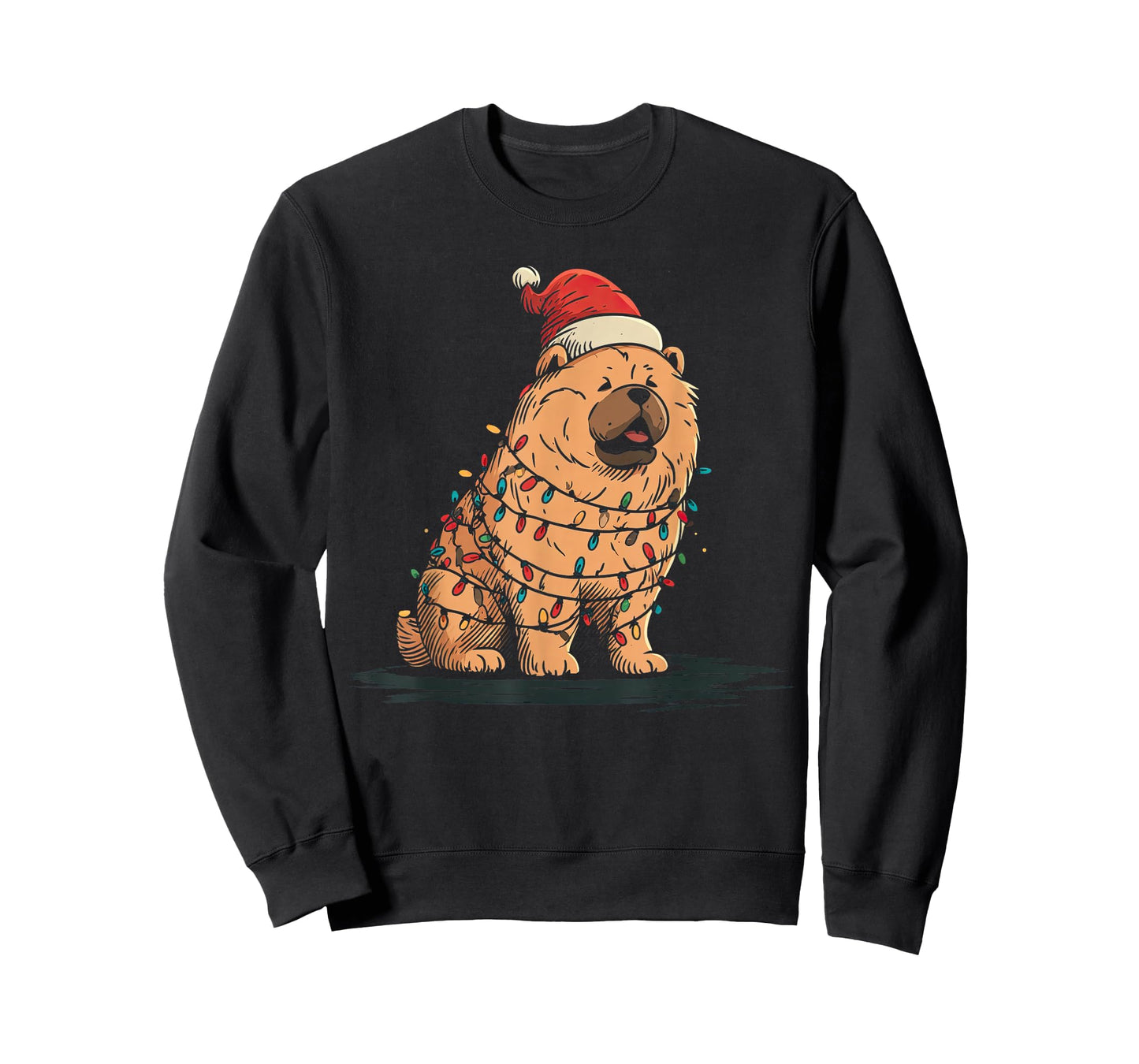 Funny Chow Chow Christmas Graphics Dog Lights Lover T-Shirt