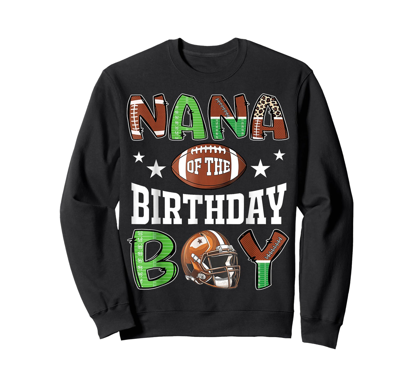Nana of The Birthday Boy Football Player Family Matching T-Shirt