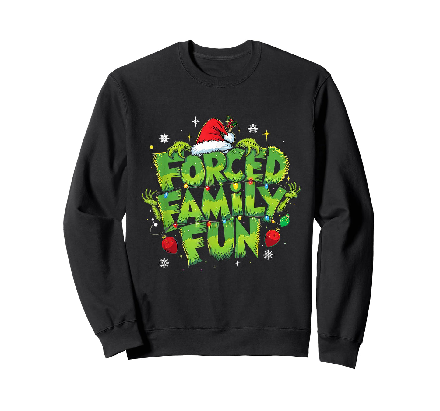 Forced Family Fun Funny Christmas Holiday Design T-Shirt