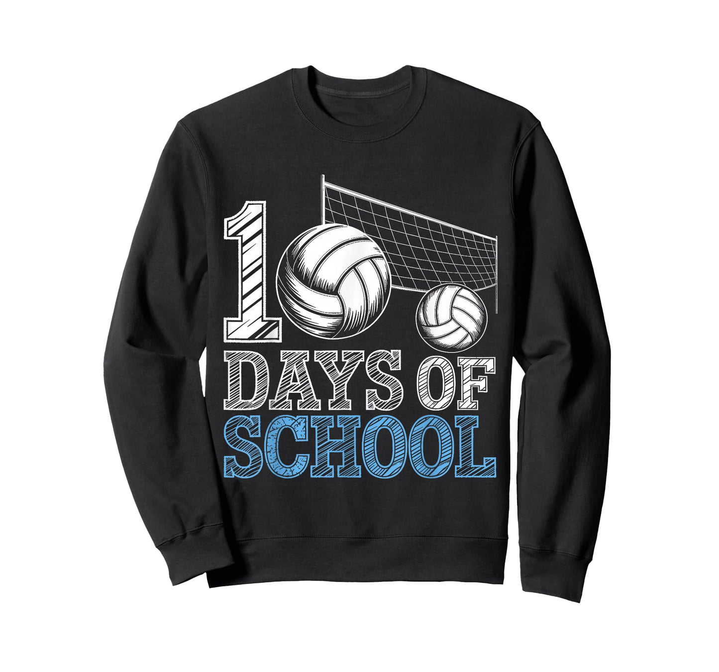 Vintage 100 Days of School Volleyball Boys 100 Days Smarter T-Shirt