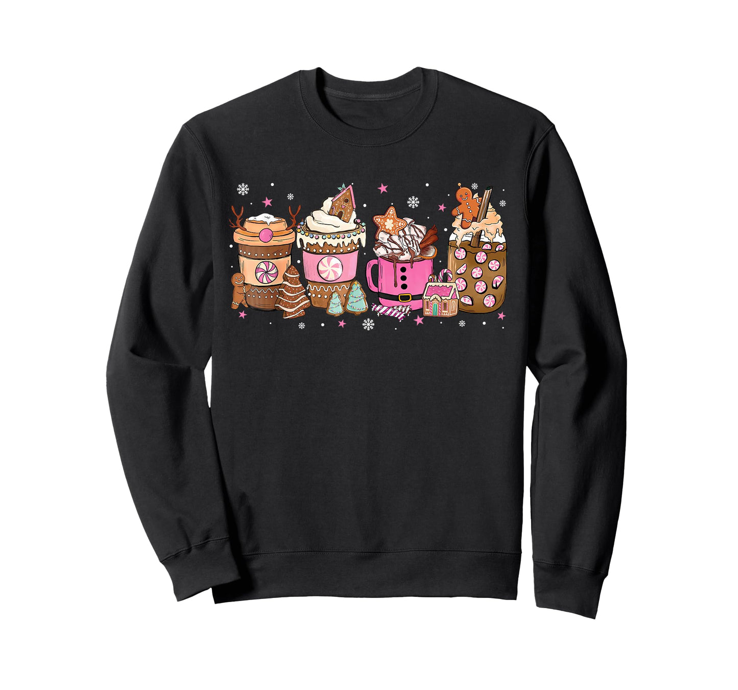 Gingerbread Christmas Latte Coffee Lover Xmas Holiday Women T-Shirt