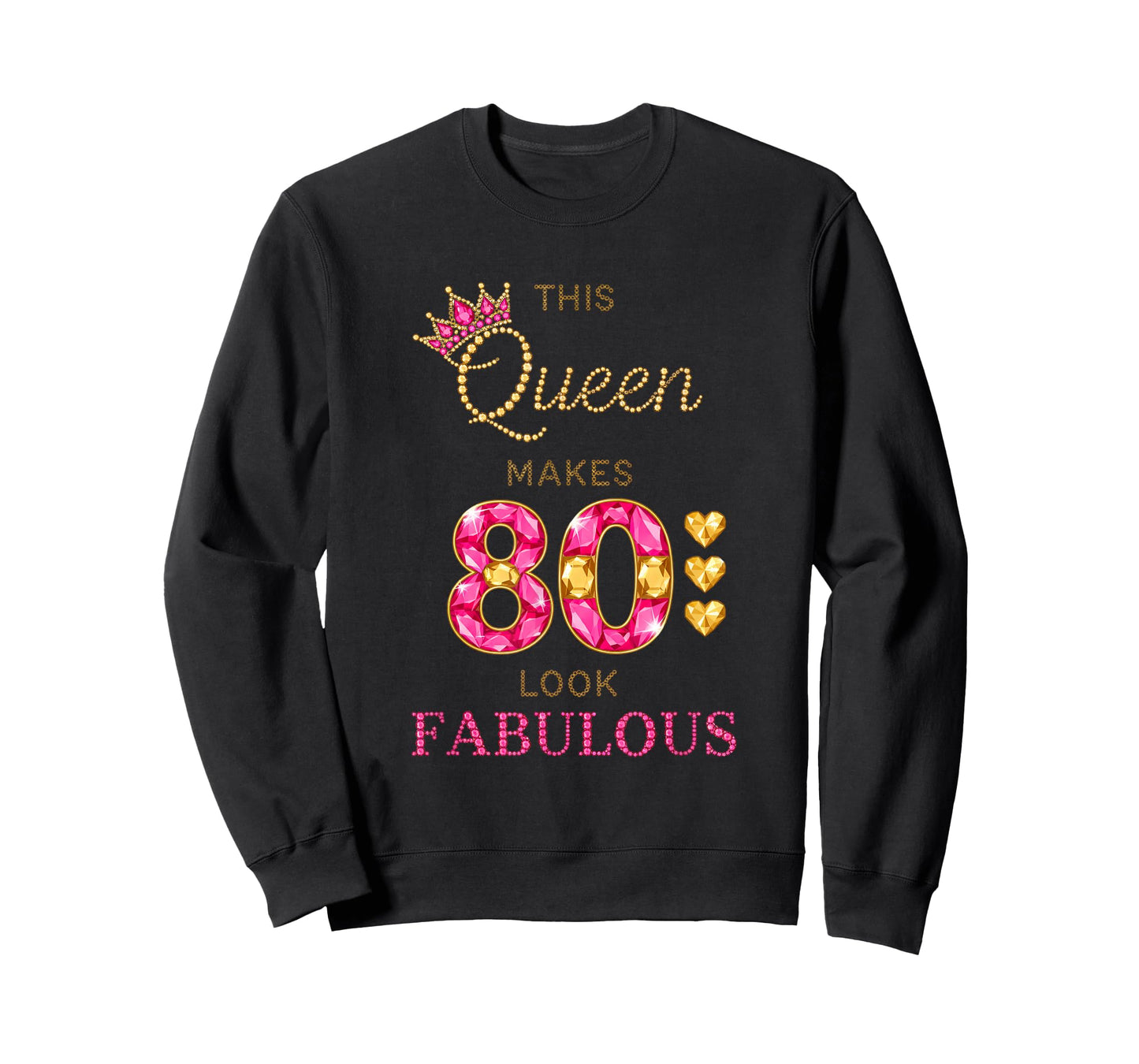 Birthday This Queen Makes 80 Look Fabulous, 80th Birthday T-Shirt