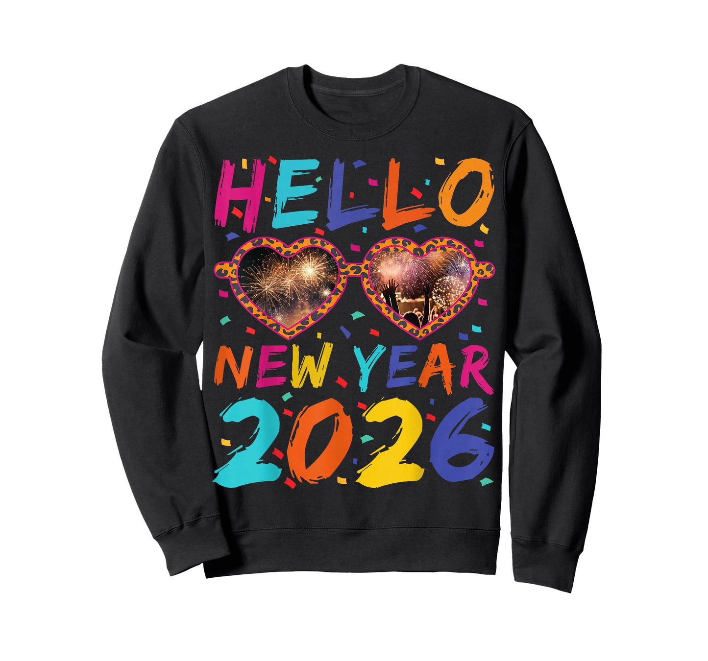 Hello New Year 2026 Party Celebration Family Matching T-Shirt