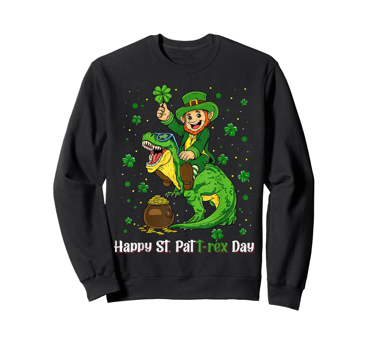 Funny T-Rex Dinosaur St Patricks Day for Boys Kids Toddler T-Shirt