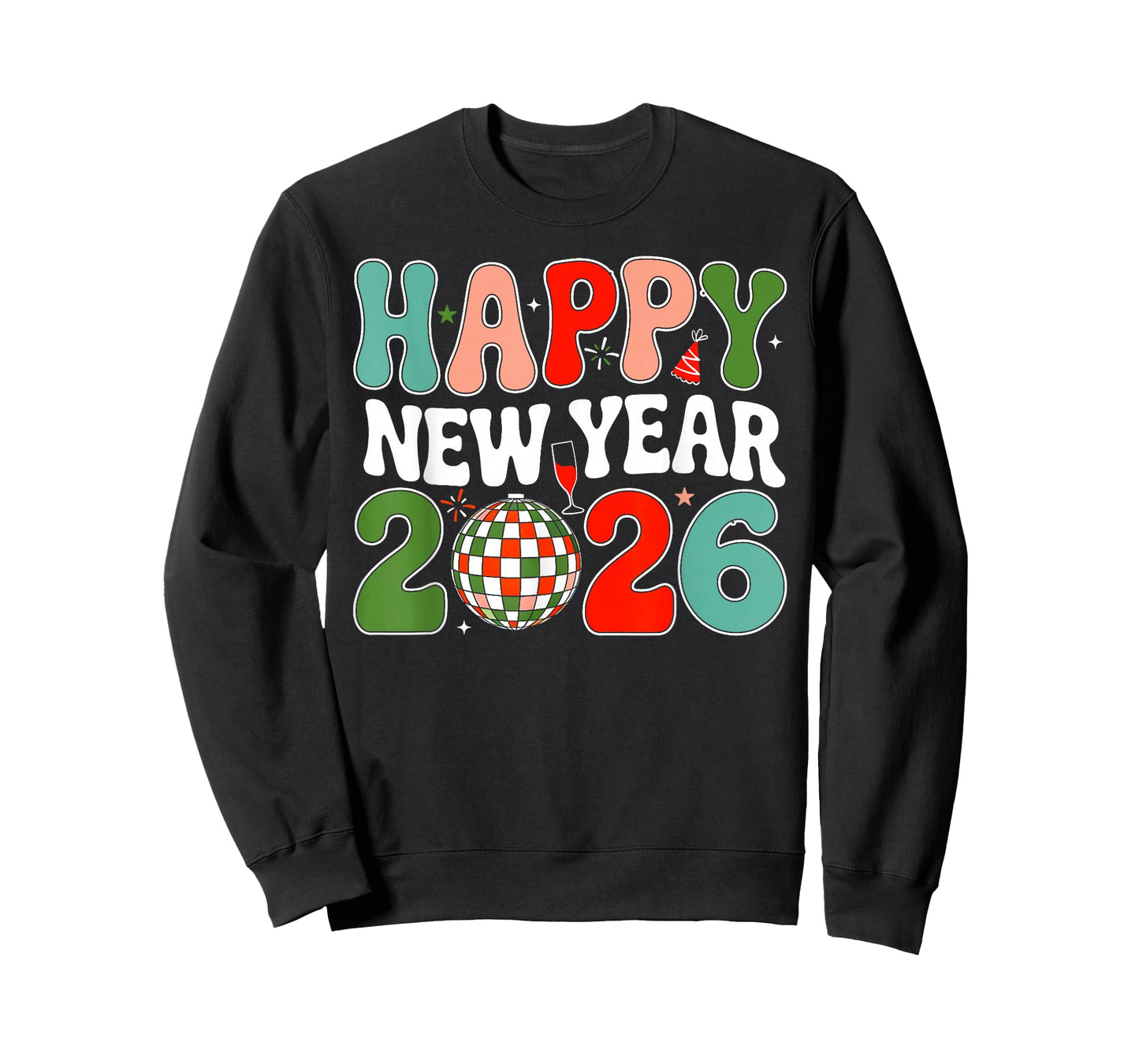 Vintage New Years Eve Party Countdown Happy New Year 2026 T-Shirt
