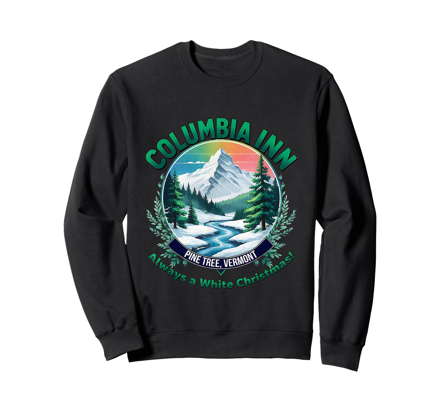 Vintage Christmas Columbia Pine Tree Vermont Xmas Winter T-Shirt