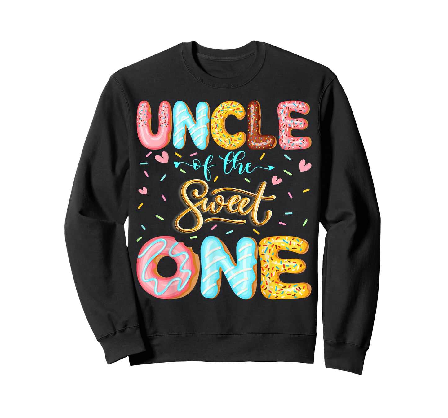 Uncle of The Sweet One 1st Birthday Girl Donut Lover T-Shirt