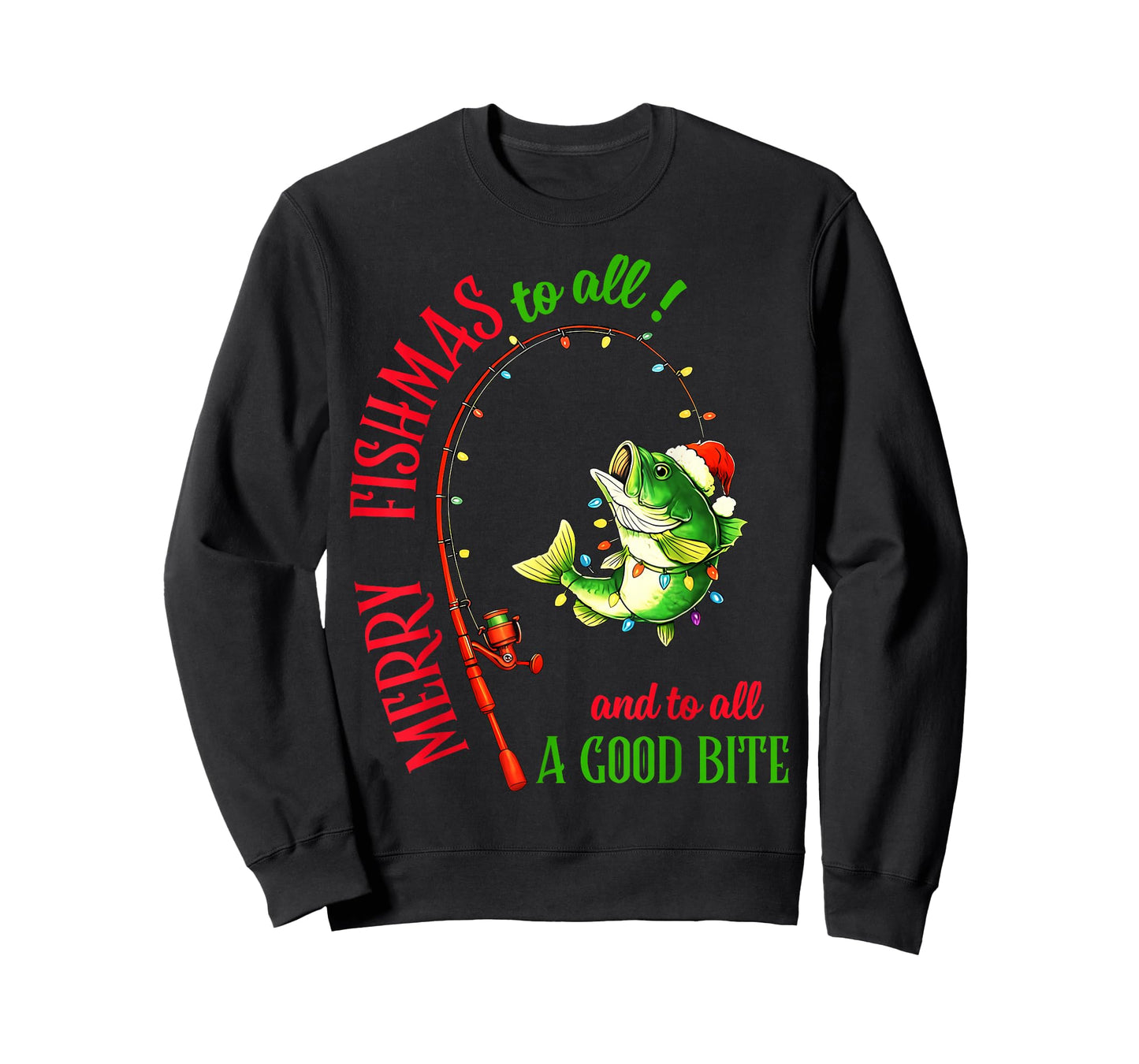 Merry Fishmas to All Fishing Fisherman's Funny Christmas Men T-Shirt