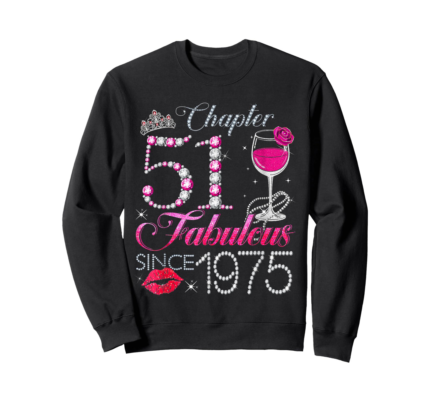 Chapter 51 Fabulous Since 1975 51st Birthday Queen Diamond T-Shirt