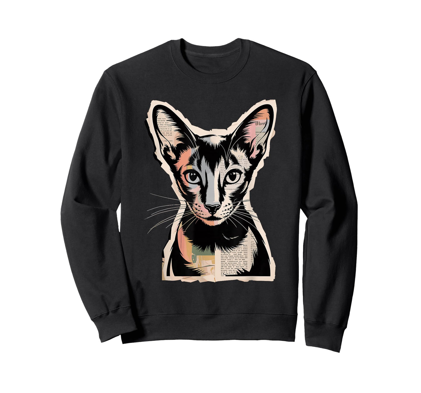 Newspaper Art Oriental Shorthair T-Shirt