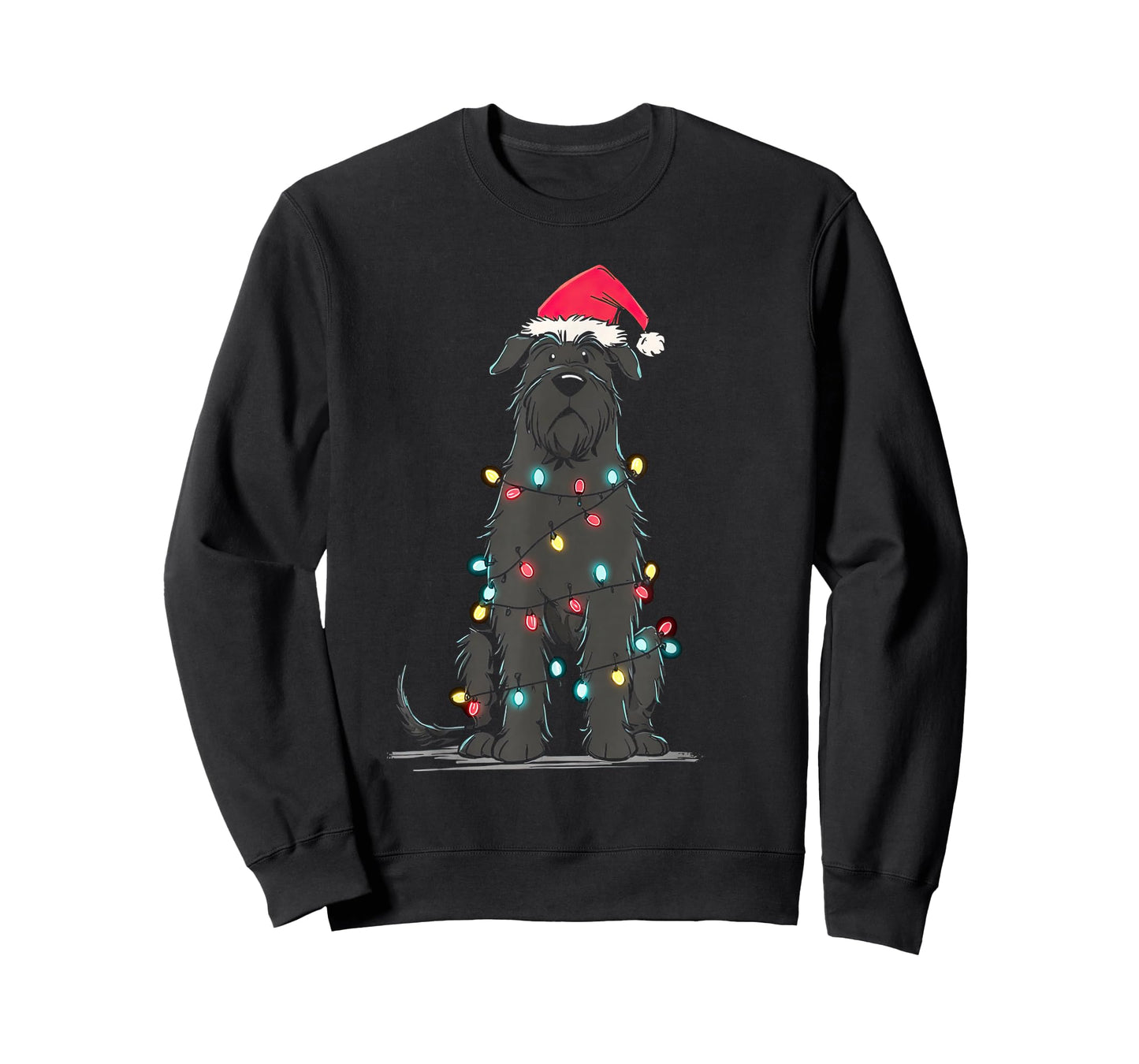 Funny Bouvier Des Flandres Christmas Graphics Dog Lights T-Shirt