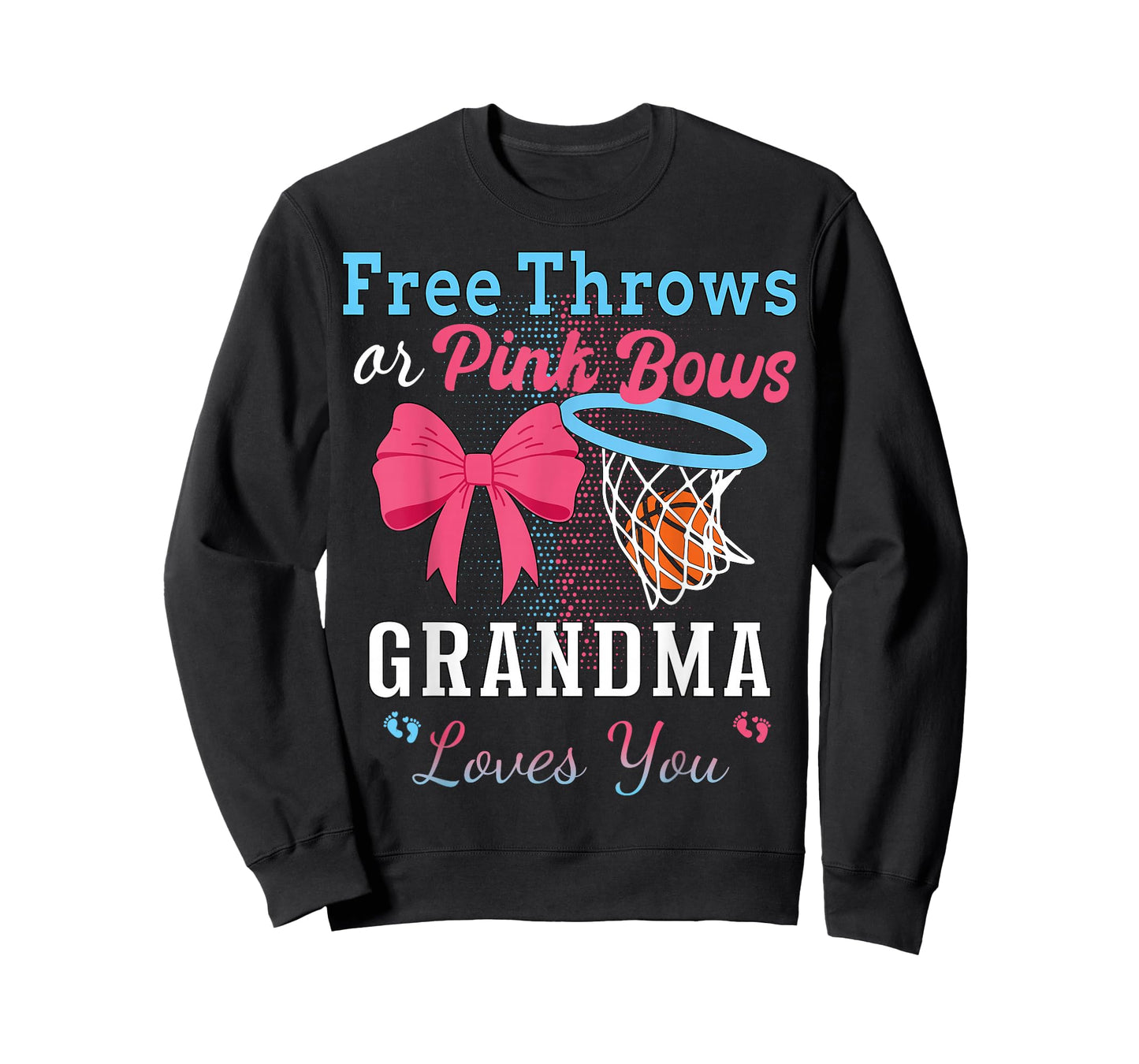 Basketball Free Throws Or Pink Bows Grandma Loves You T-Shirt