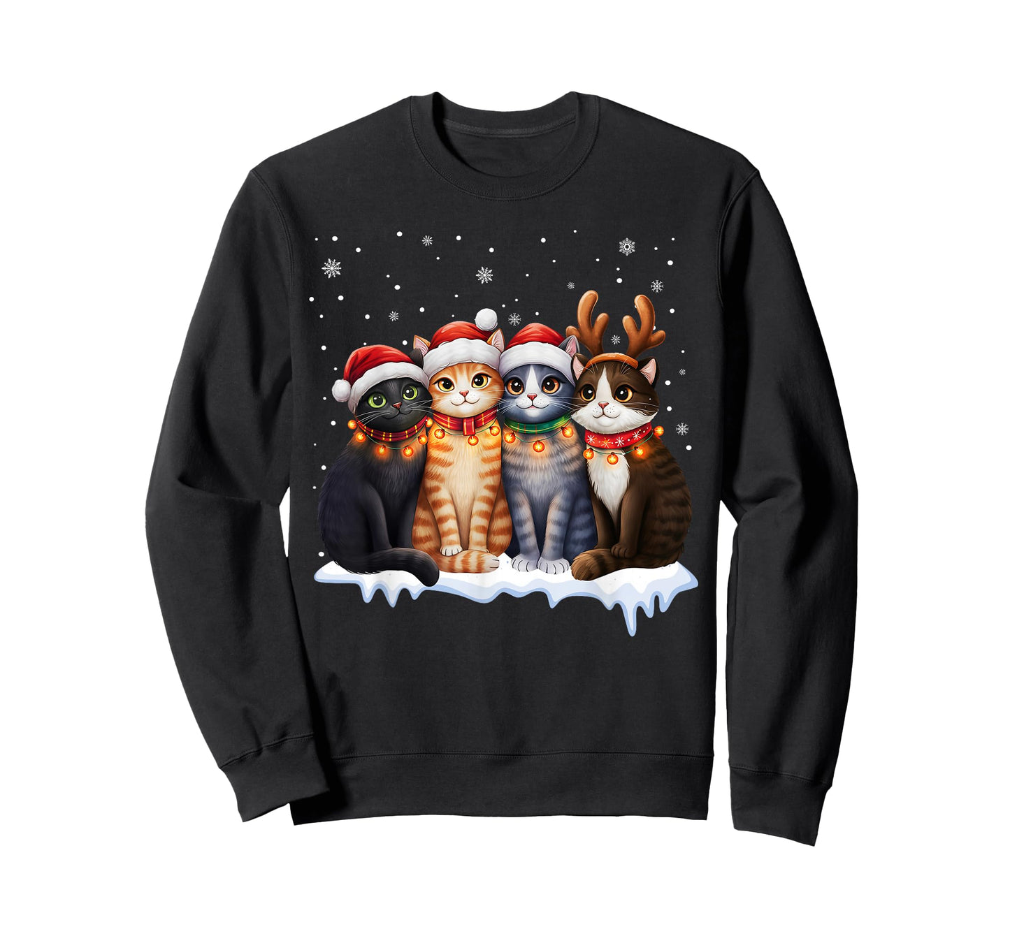 Christmas Lights for Cat Lovers Xmas T-Shirt